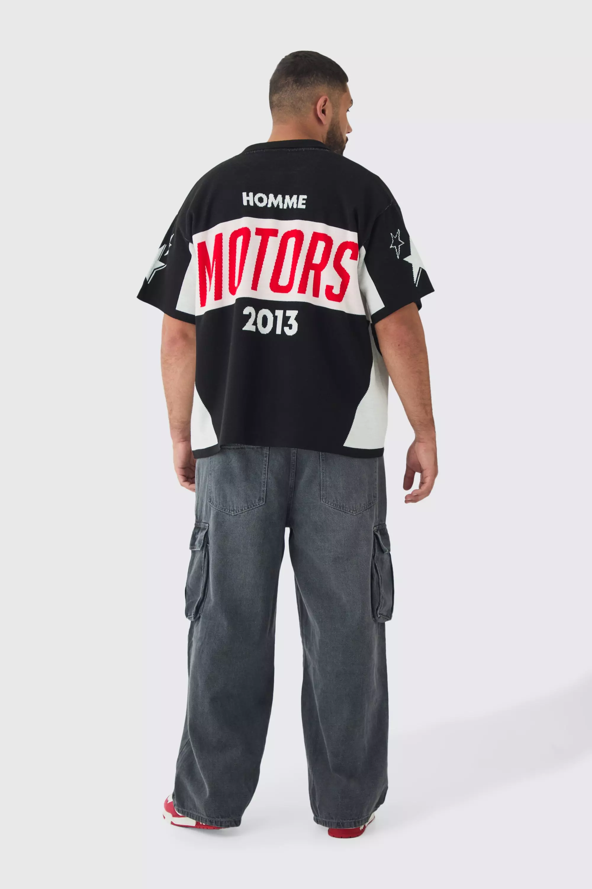 Grande taille - Chemise oversize en maille, Black autre image