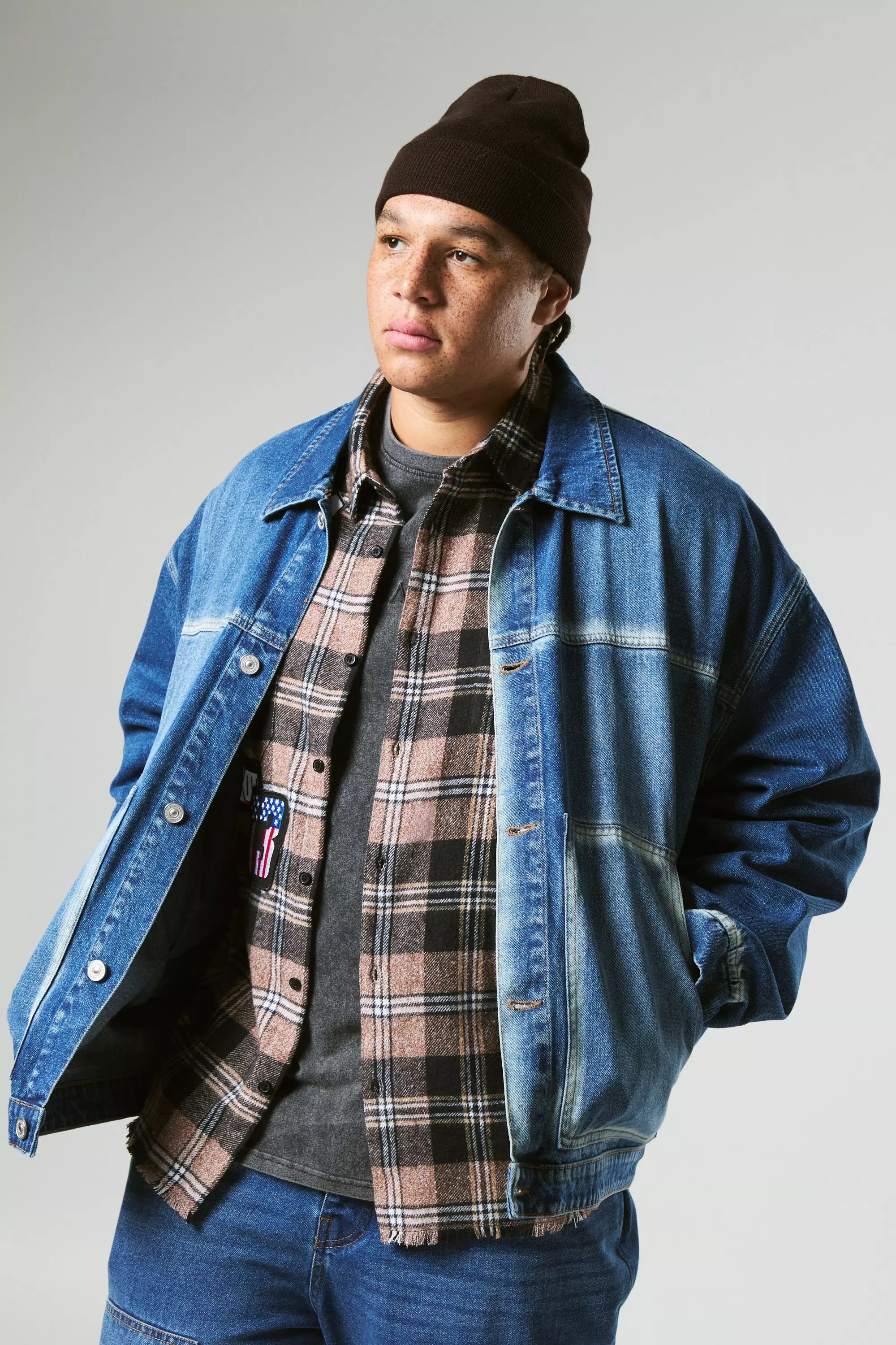 Grande taille - Veste oversize en jean, Mid wash autre image