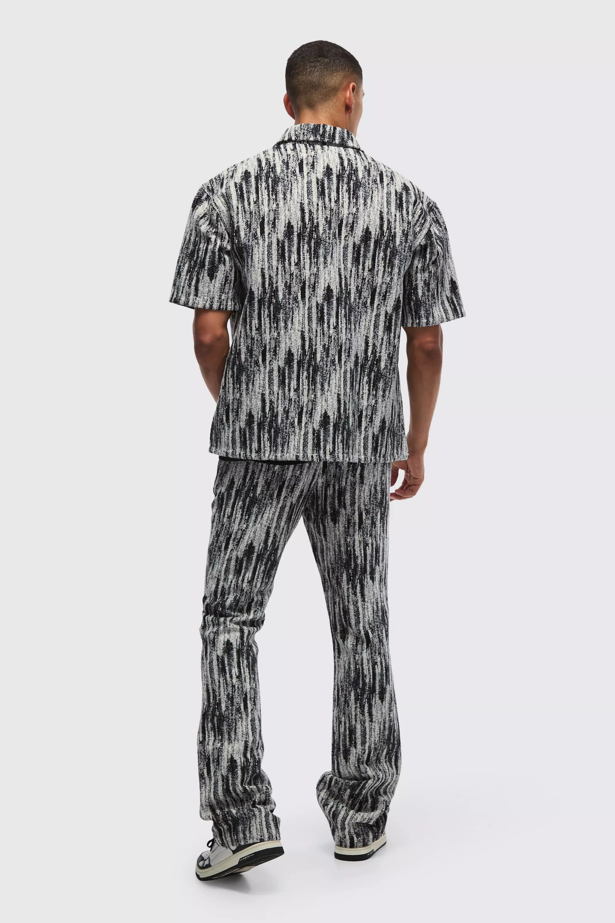 Pantalon flare habillé à motif tapisserie, Black autre image