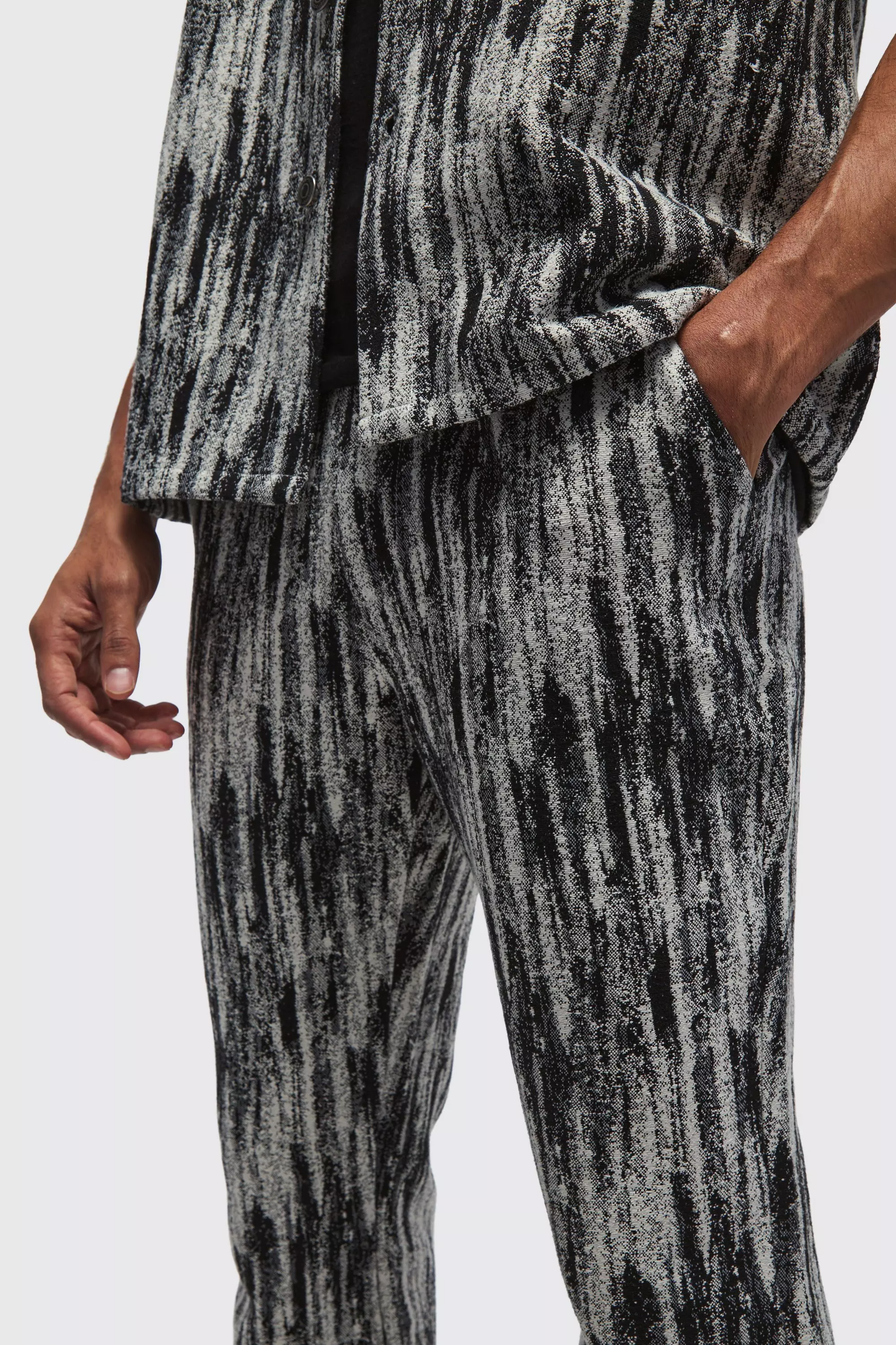 Pantalon flare habillé à motif tapisserie, Black autre image