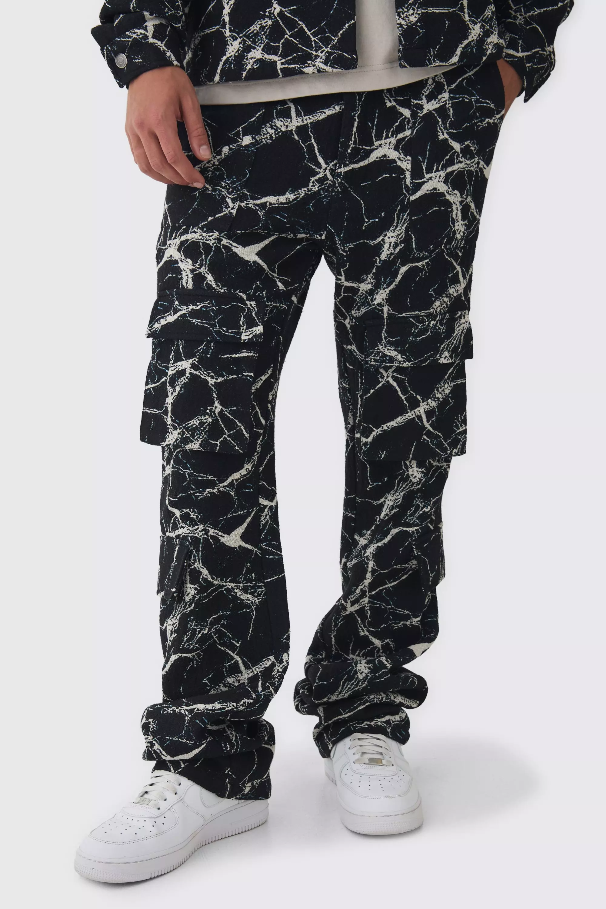Gestapelte Slim-Fit Cargohose, Black alternatives Bild