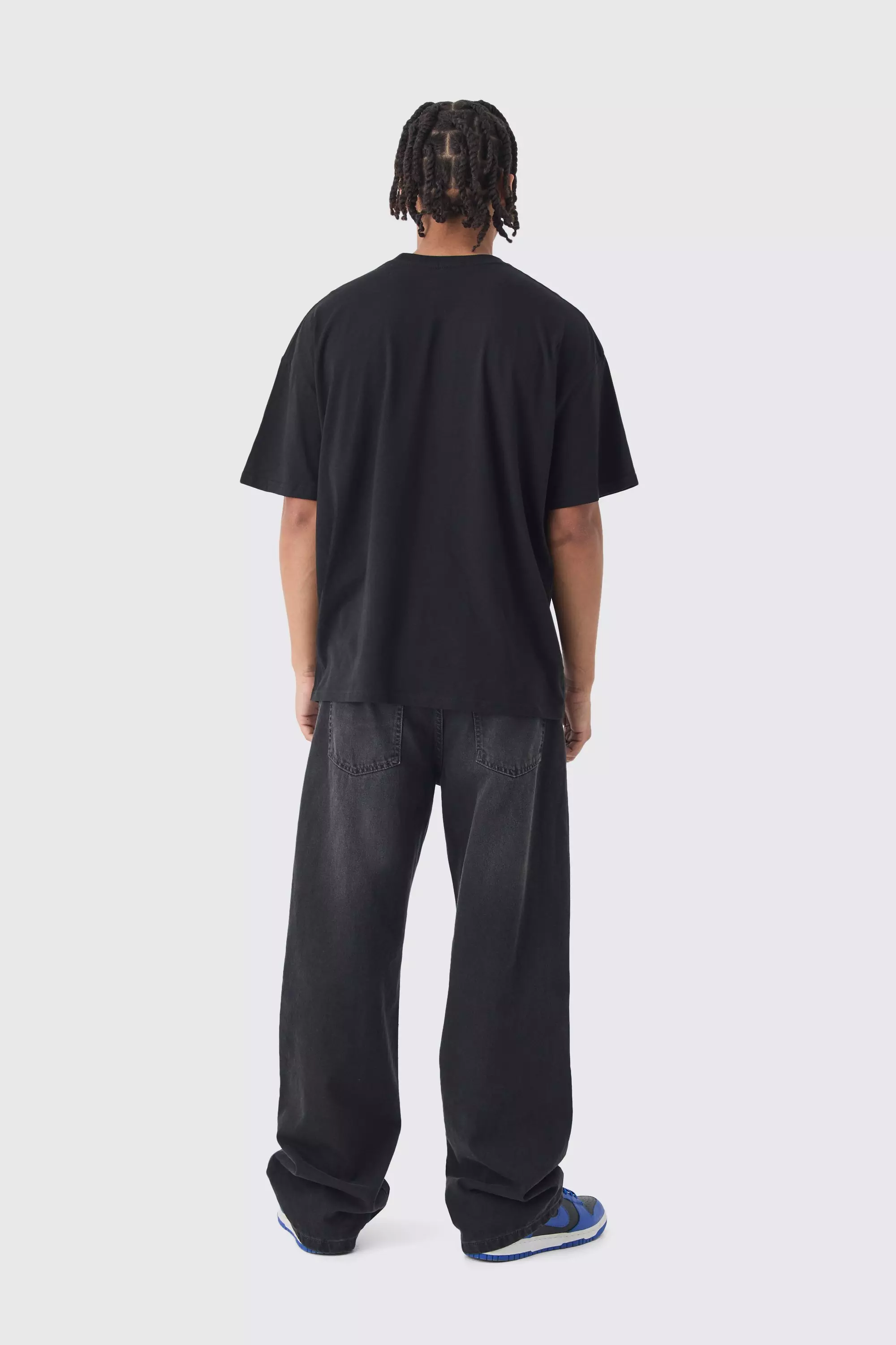 Black Oversized Official Split Print T-Shirt alternative image