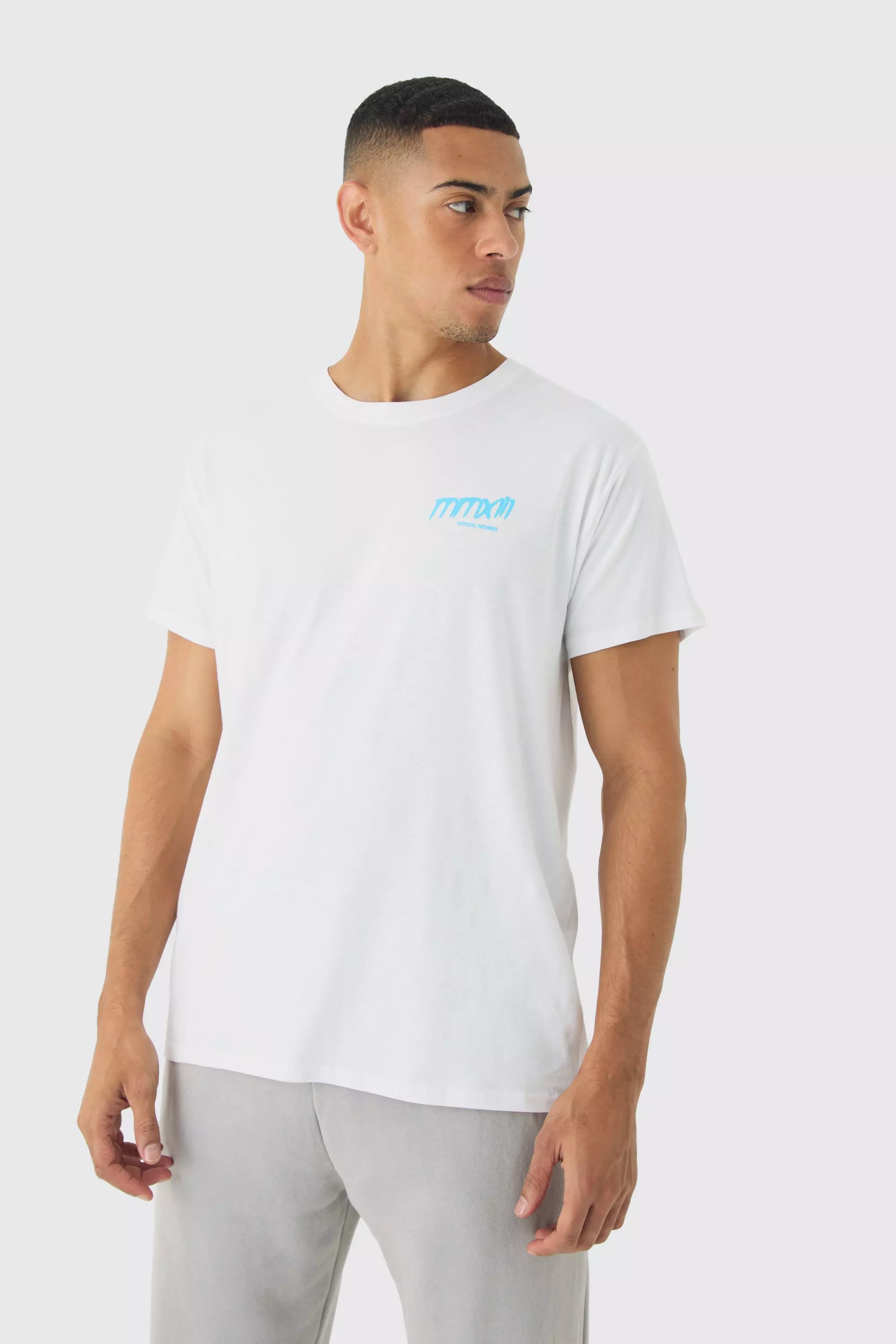 Slim Branded Printed T-Shirt White