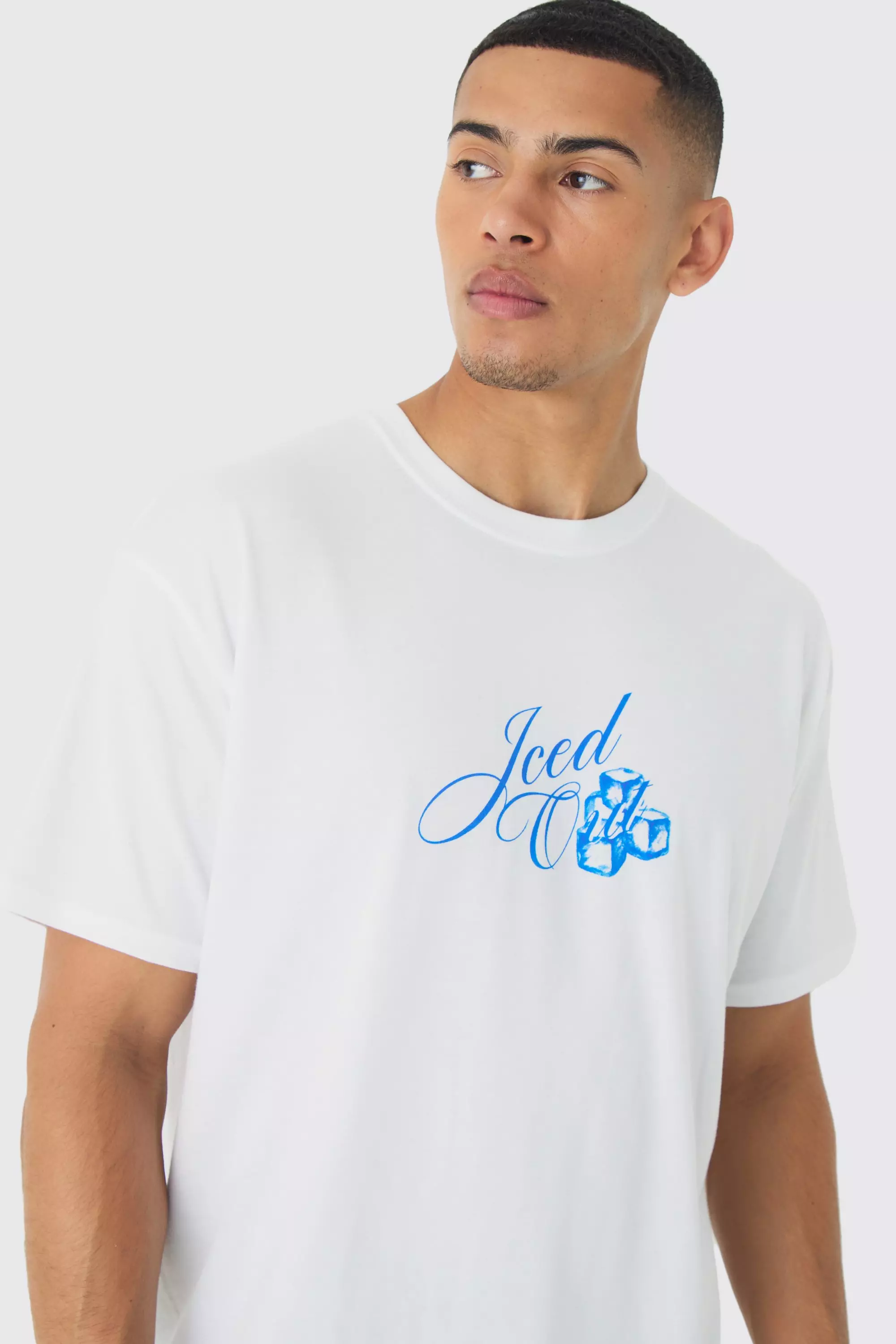T-shirt oversize imprimé Iced Out, White autre image