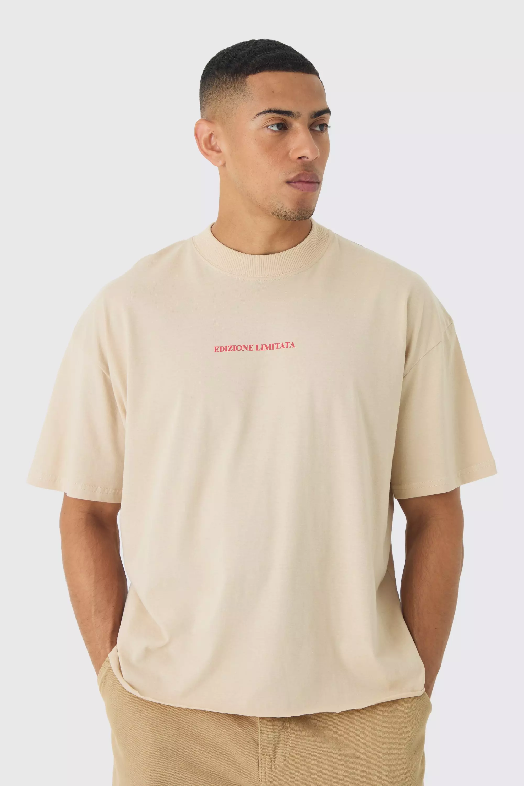 Oversize t shirt uomo store