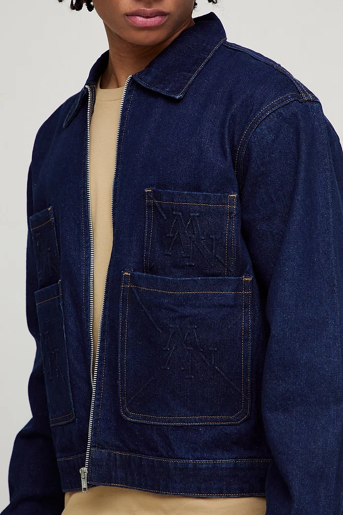 Relaxed Cropped Smart Embossed Jean Jacket | boohooMAN USA Relaxed Cropped Smart Embossed Jean Jacket | boohooMAN USA