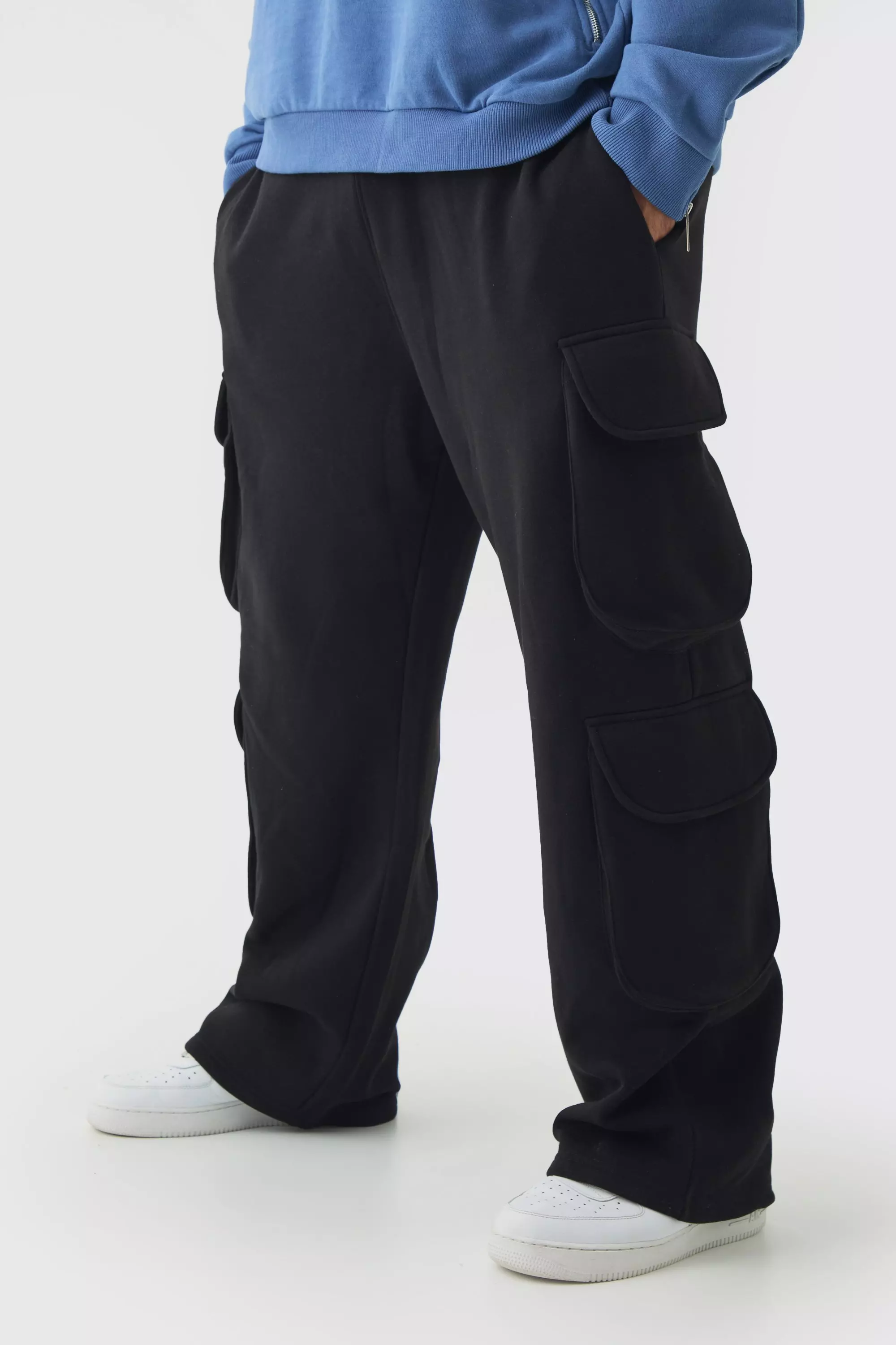 Grande taille - Jogging cargo large, Black autre image