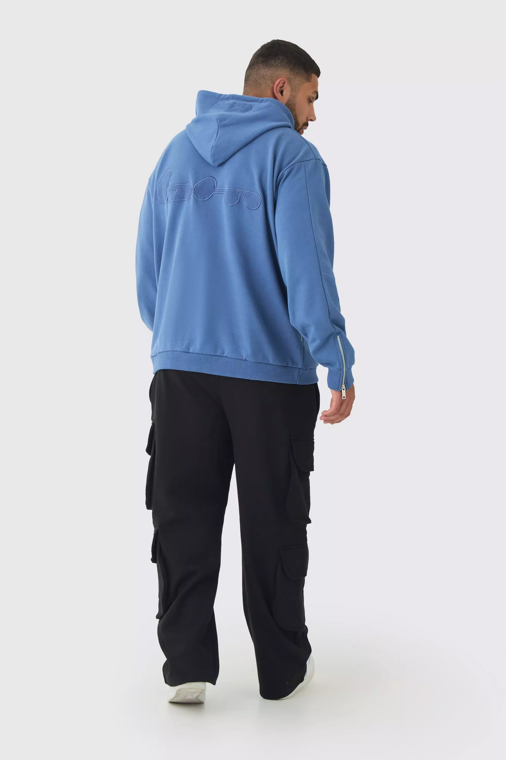 Grande taille - Jogging cargo large, Black autre image