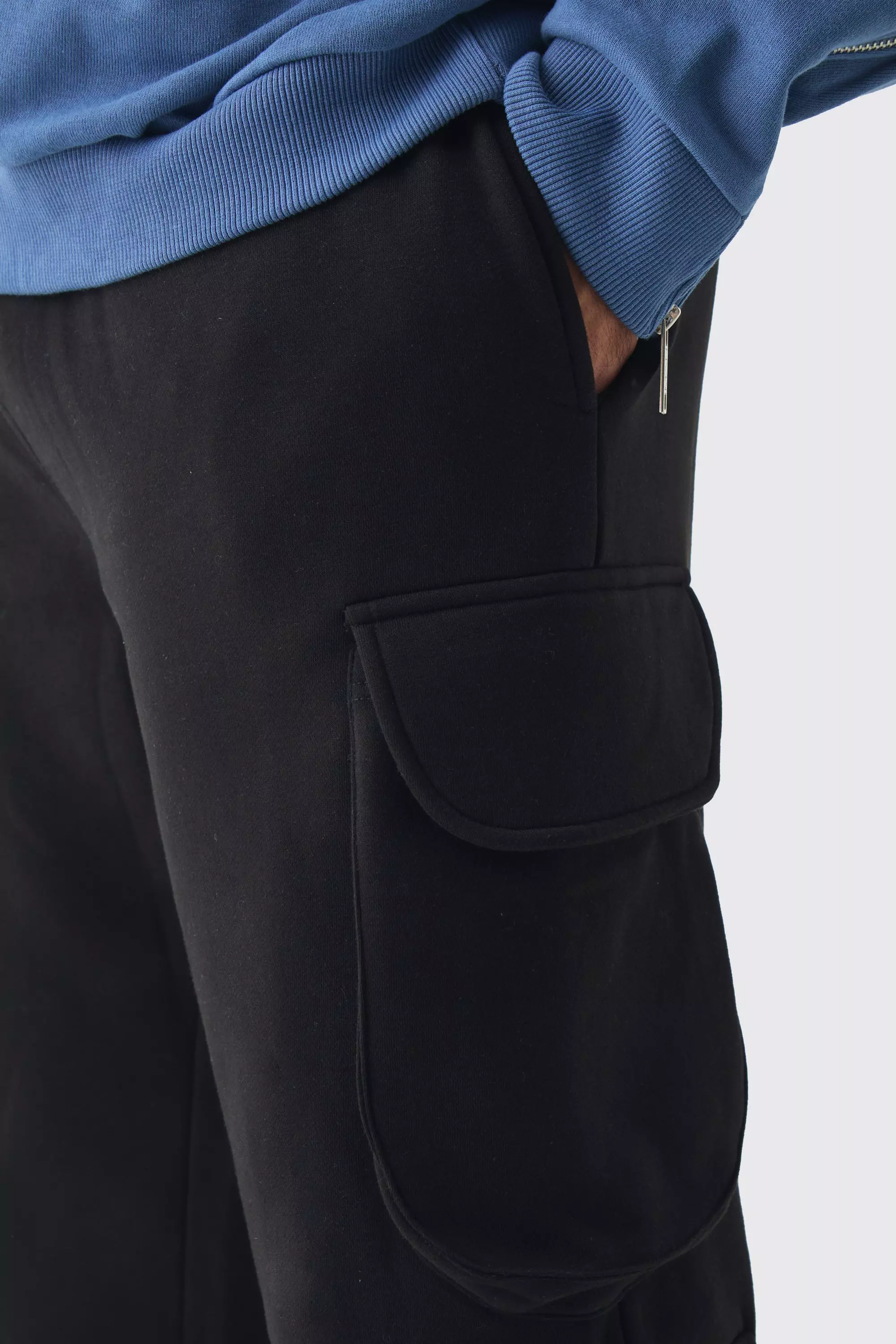 Grande taille - Jogging cargo large, Black autre image
