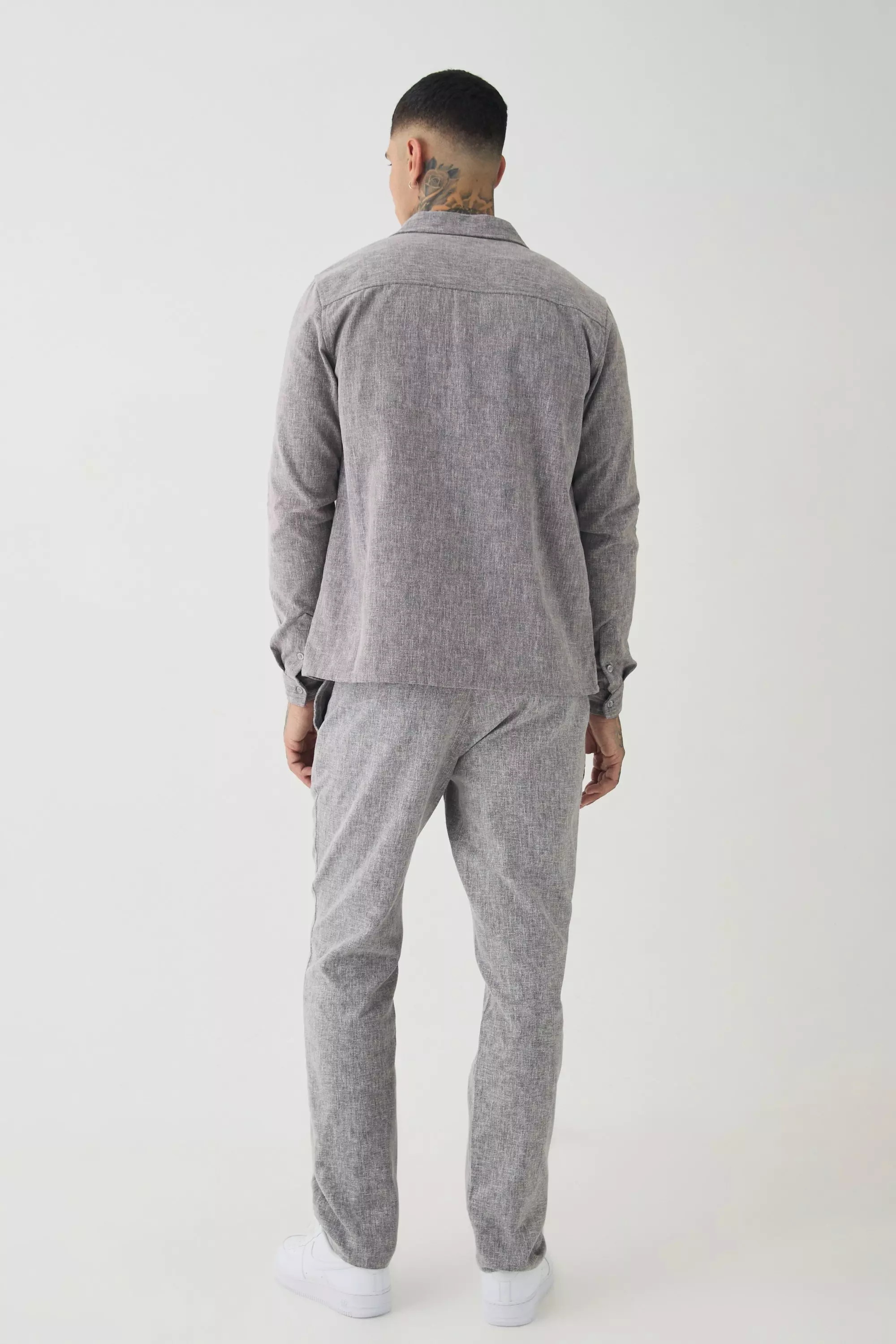Set Camicia Tall Smart In Grigio, Grey immagine alternativa