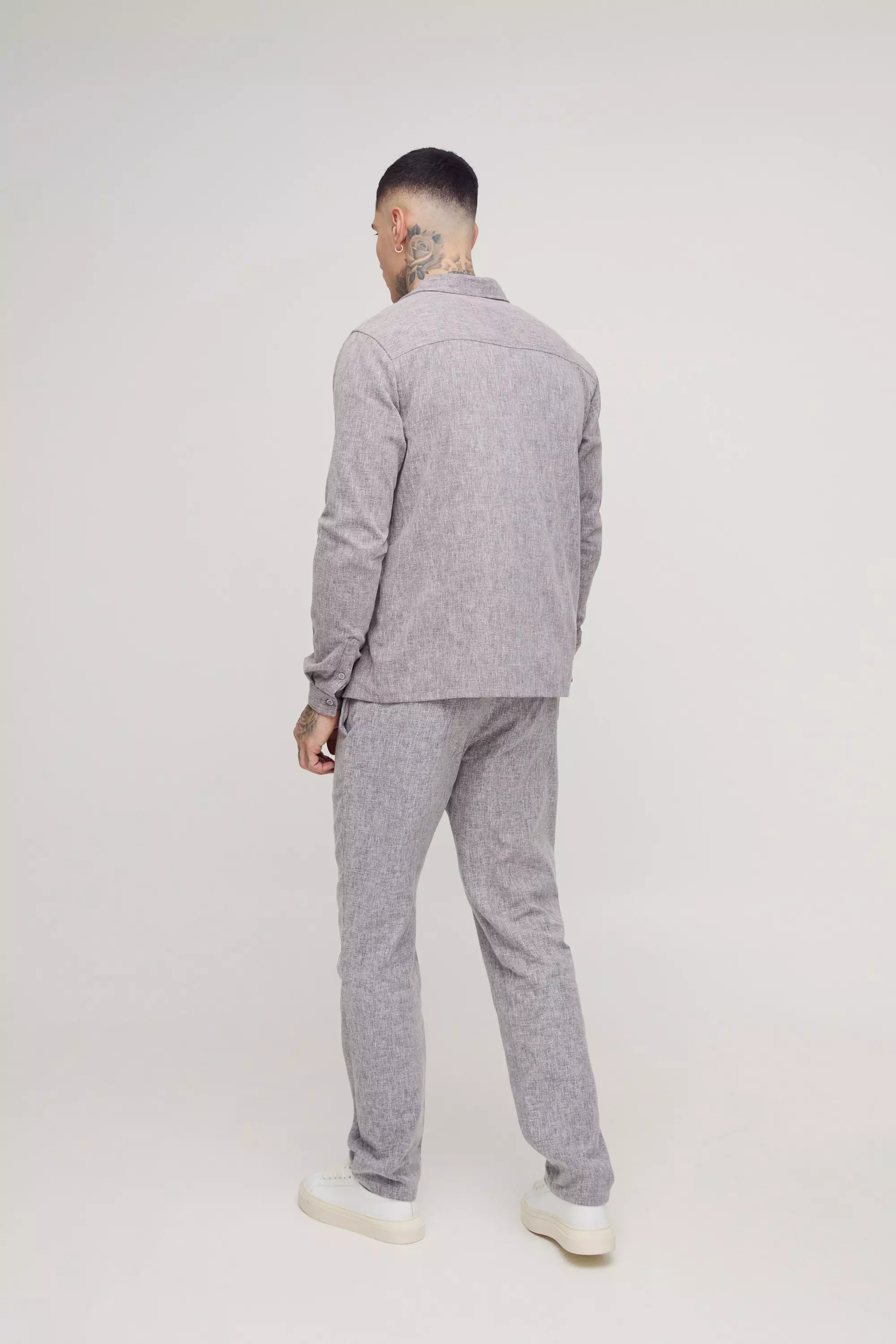 Tall smarte Hose in Grau mit geradem Bein, Grey alternatives Bild