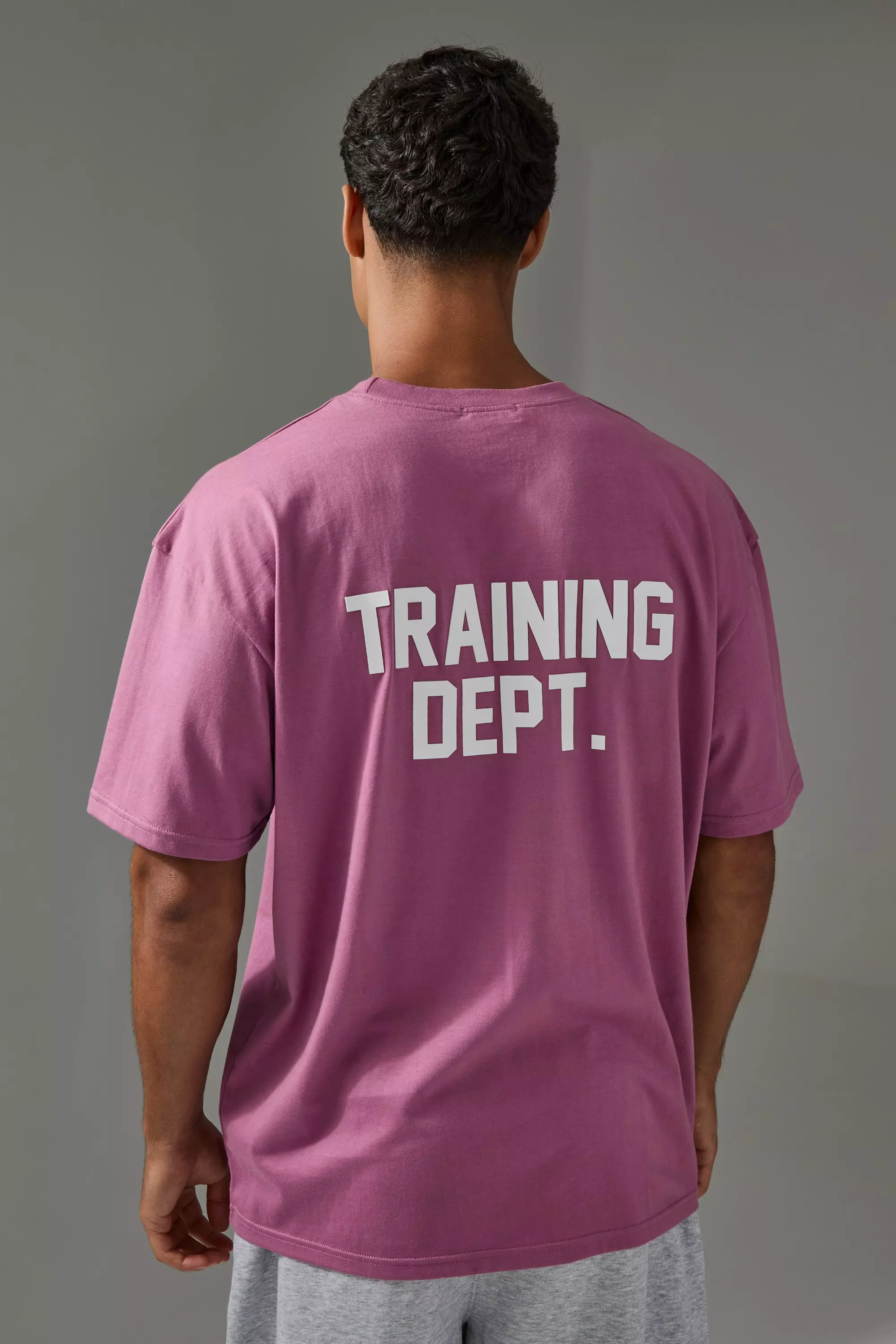 Man Active Training Dept Oversized T-shirt Mauve