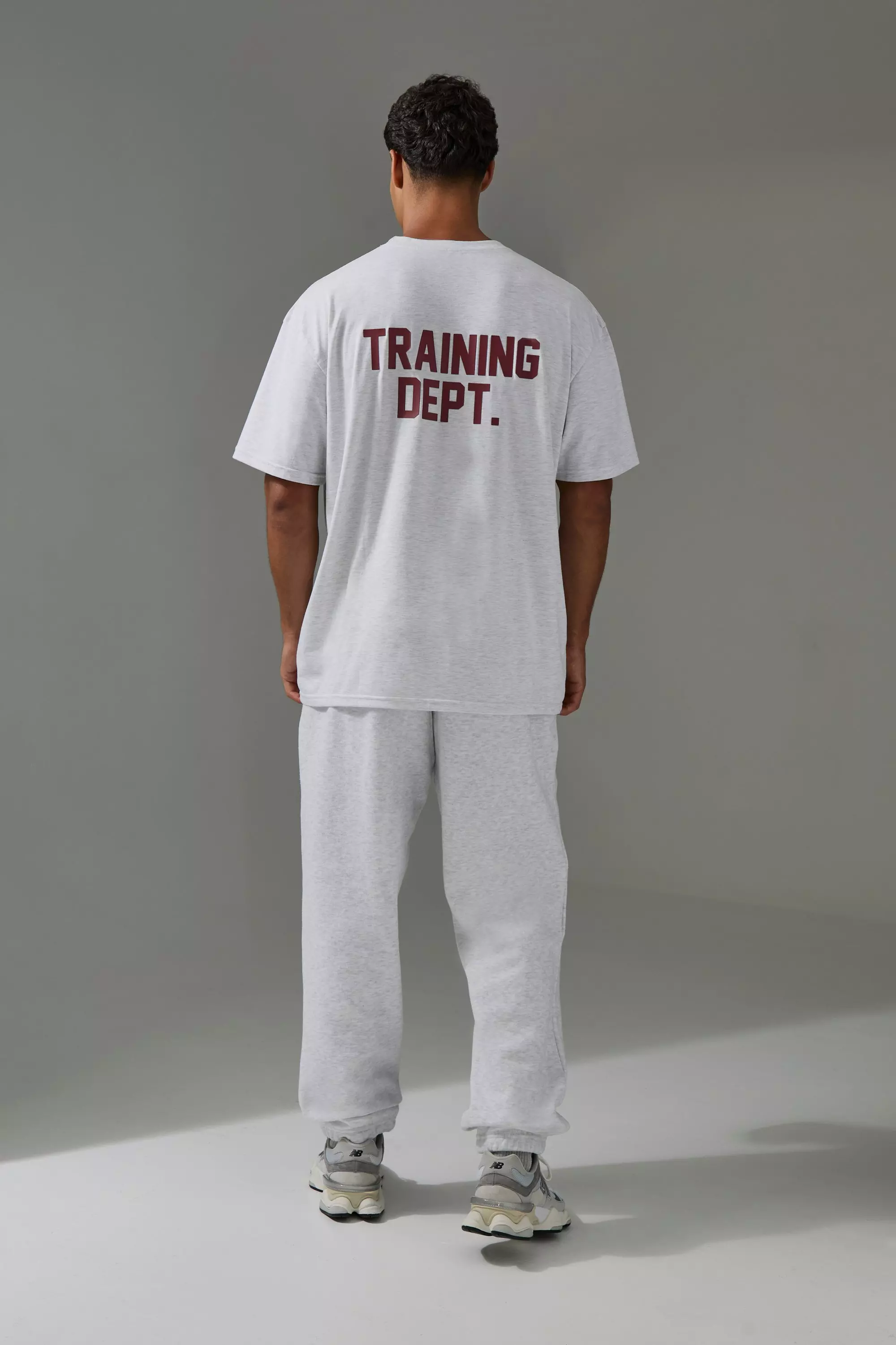T-Shirt Oversize Man Active Training Dept, Grey marl immagine alternativa