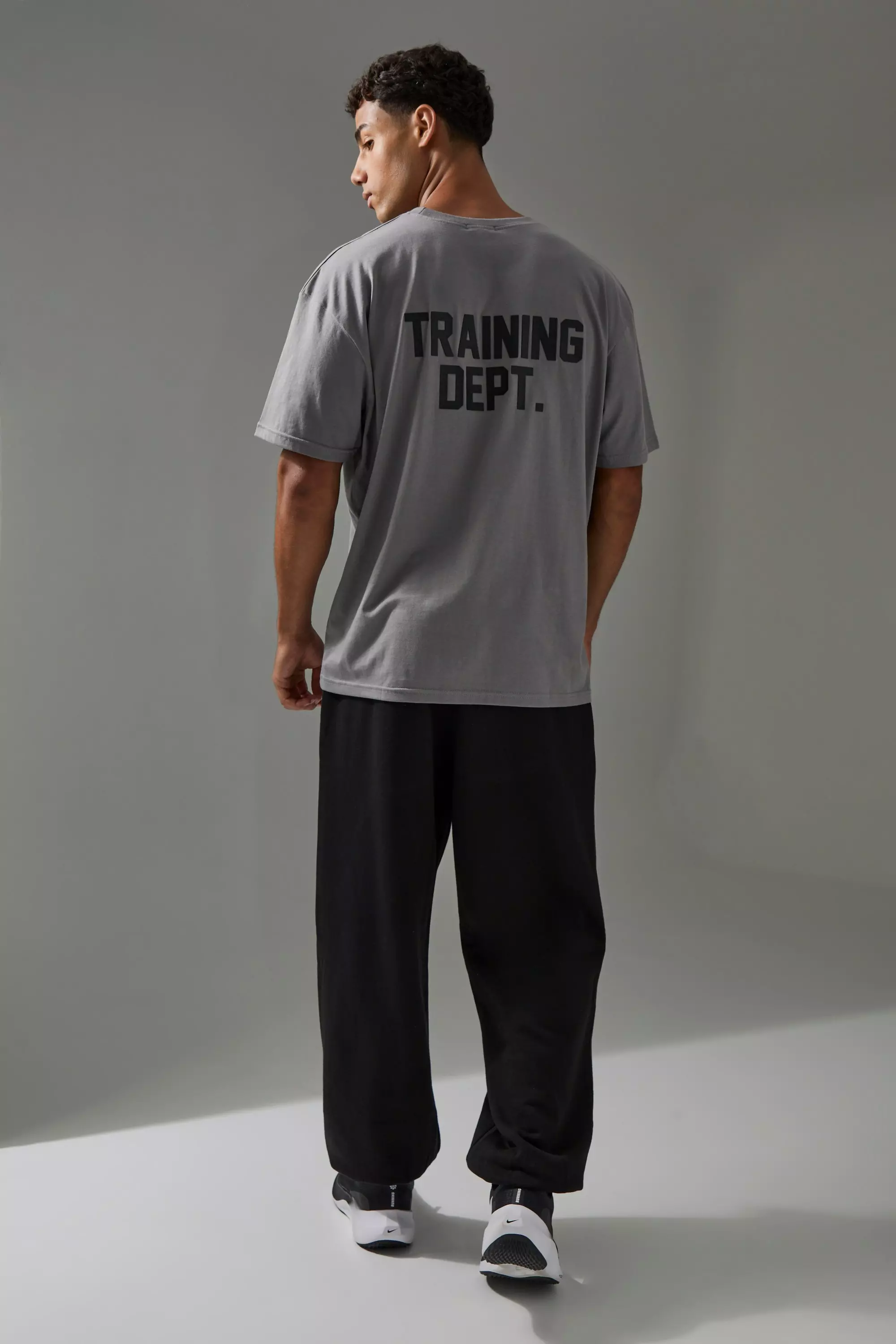 Charcoal Man Active Training Dept Oversized T-shirt alternative image