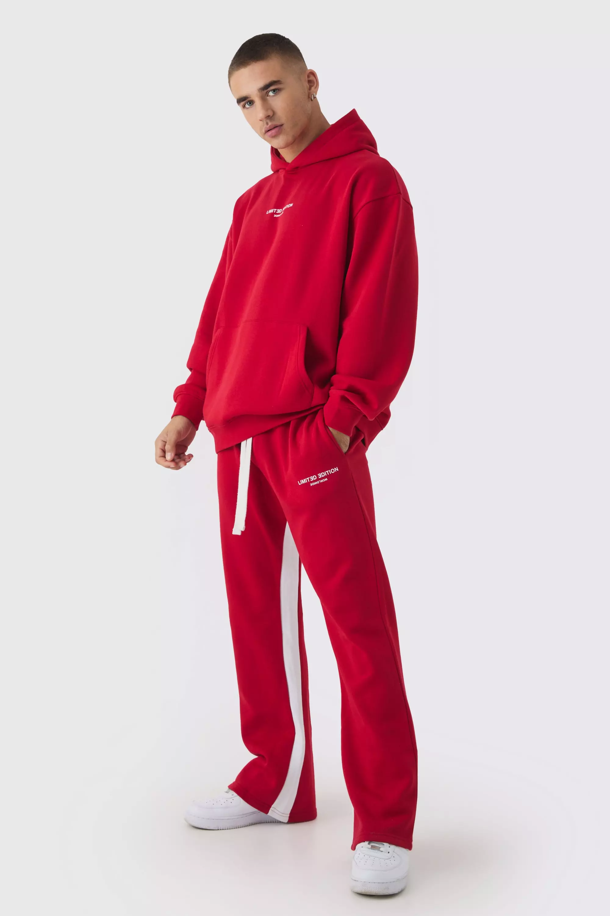 Oversized Limited Edition Extended Drawcords Hooded Tracksuit boohooMAN USA