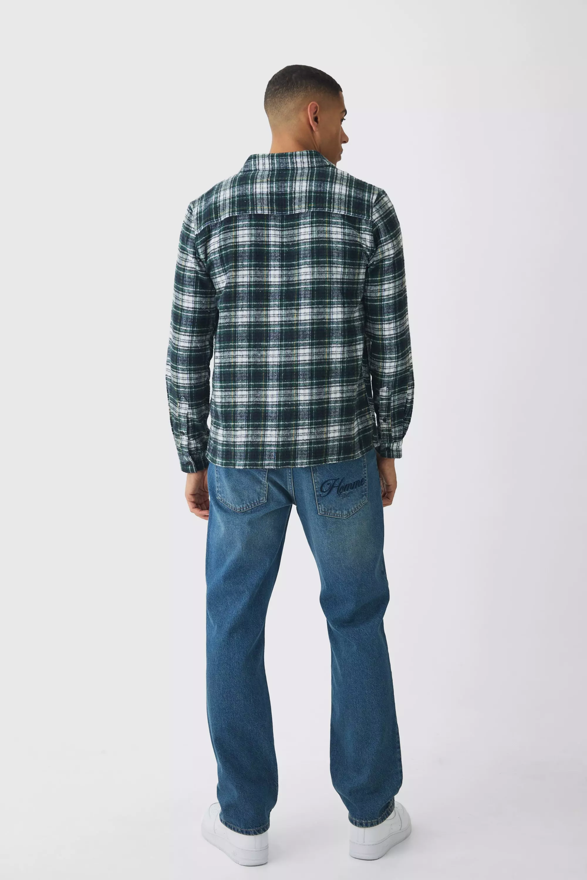 Gerade Jeans mit Farbspritzern und Stickerei, Antique blue alternatives Bild