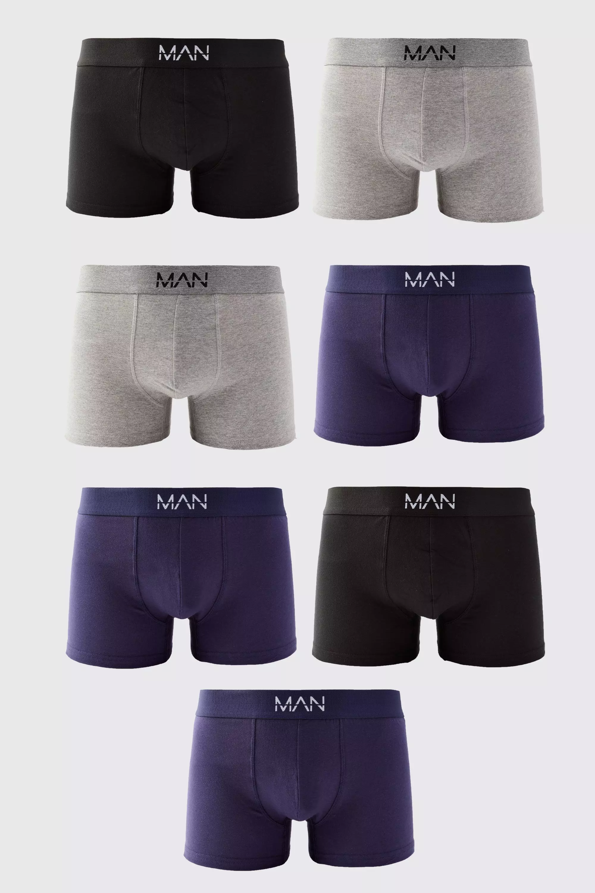 7 Pack Mixed Colour Man Trunks Multi