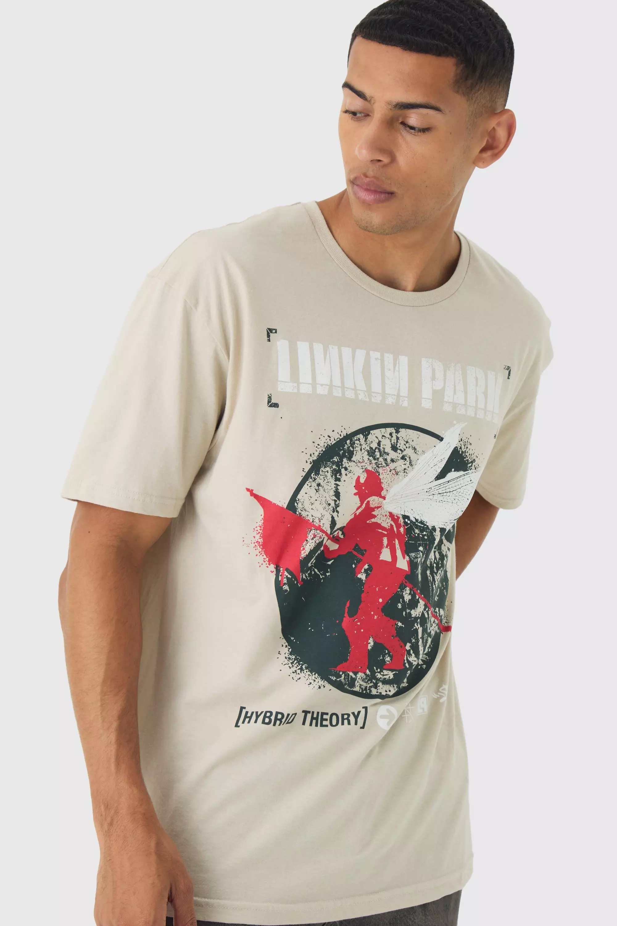 Stone Oversized Linkin Park Band License Print T-Shirt alternative image