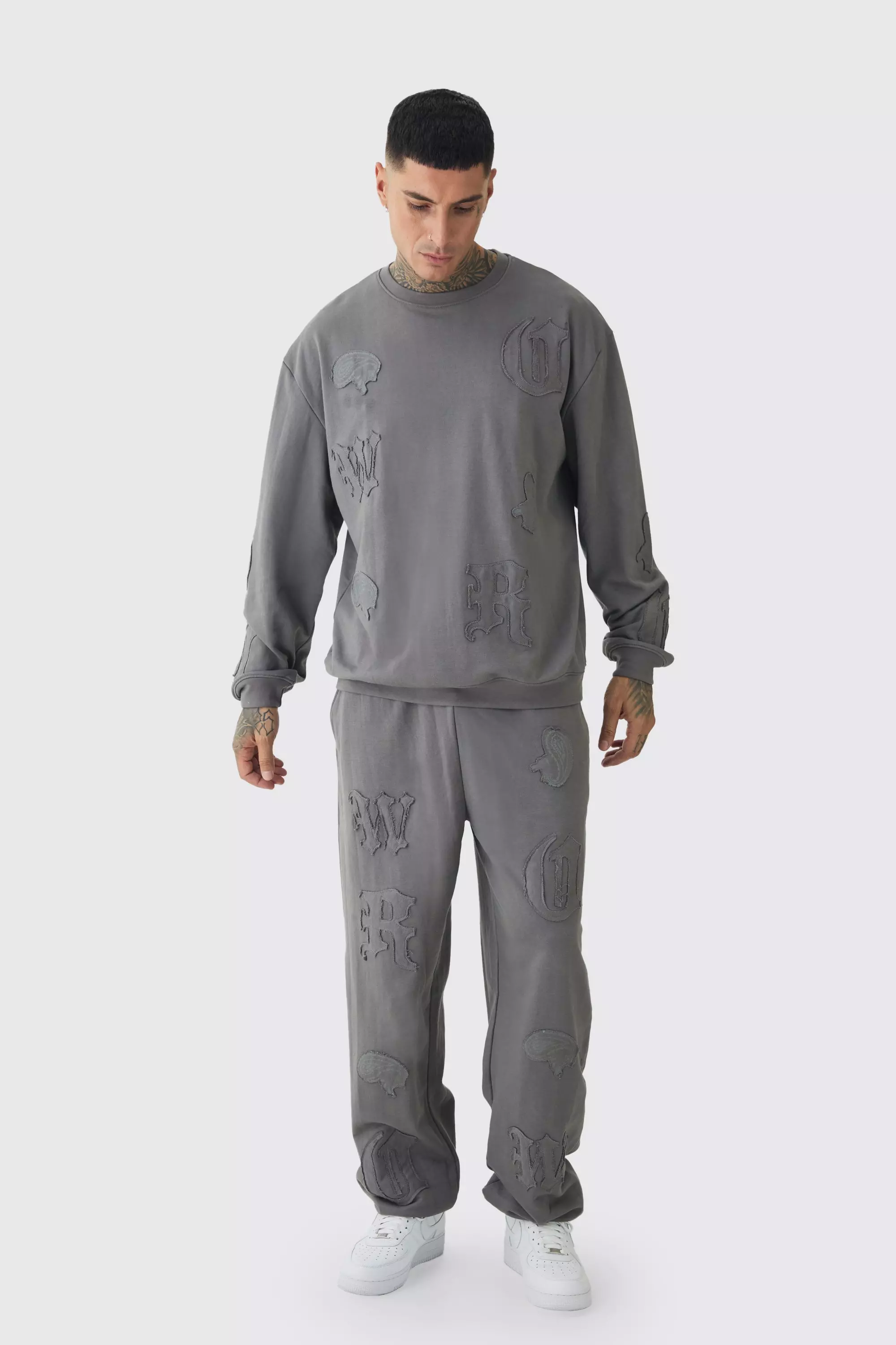 Boohooman orders tracksuit grey