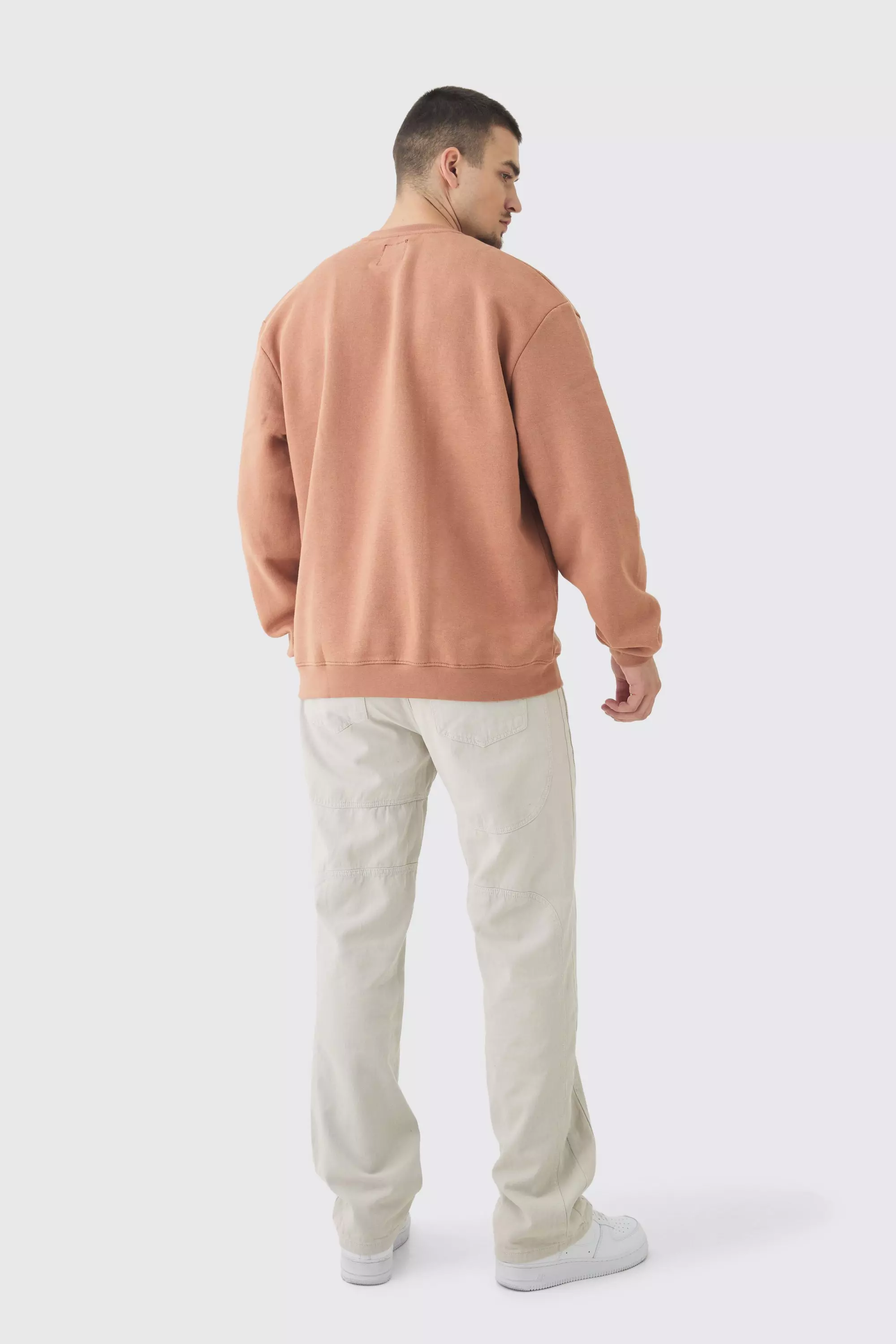 Tall Oversize Sweatshirt mit Homme-Applikation, Maroon alternatives Bild