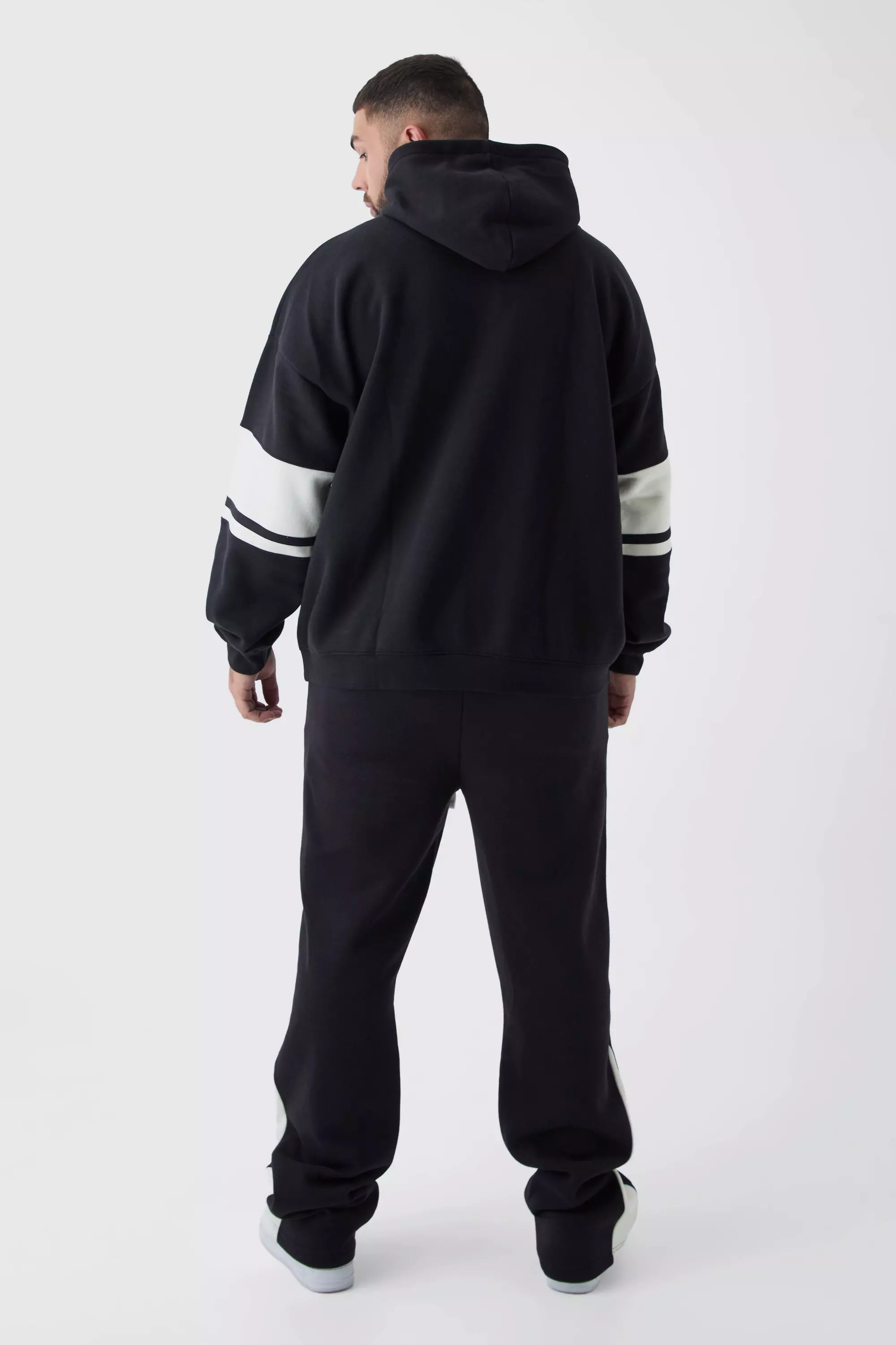 Black Plus Oversized 13 Varsity Print Hoodie alternative image