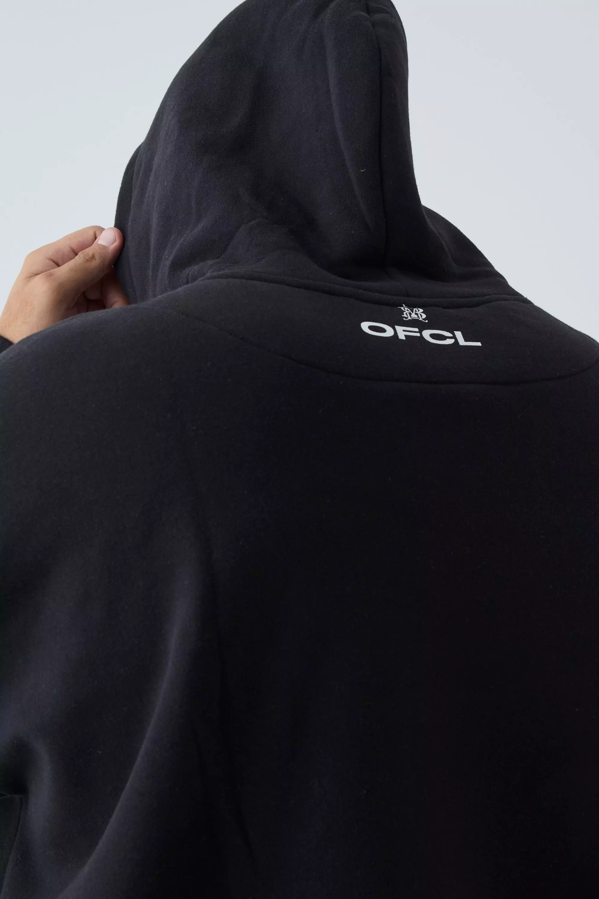 Black Plus Oversized 13 Varsity Print Hoodie alternative image