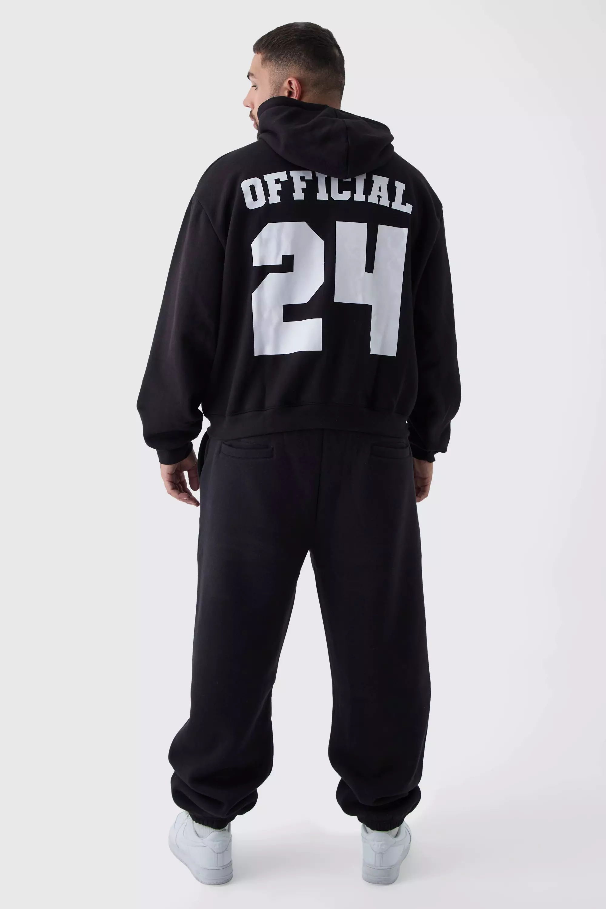 Black Plus Relaxed M Print Rope Drawcord Joggers alternative image