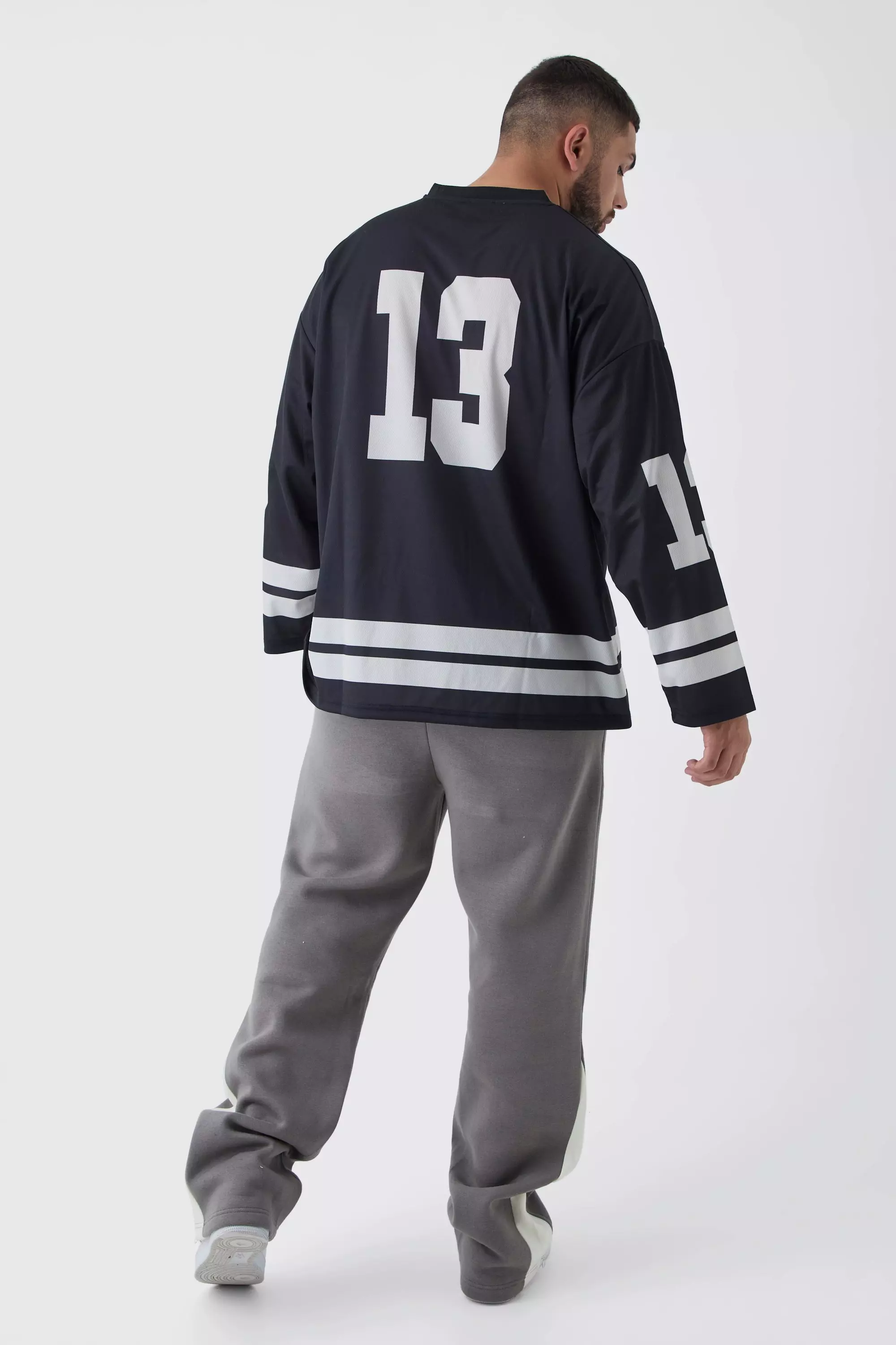 Grande taille - Jogging flare universitaire, Grey autre image