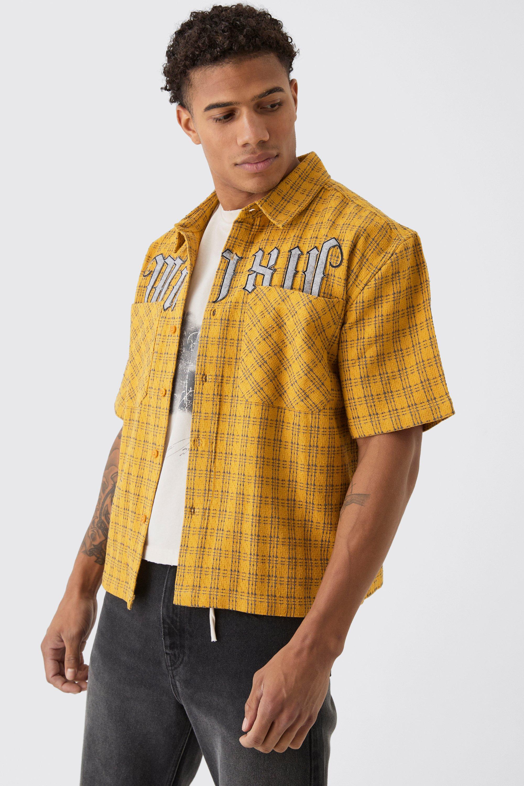 Men's Yellow Flannel Shirts | boohooMAN USA