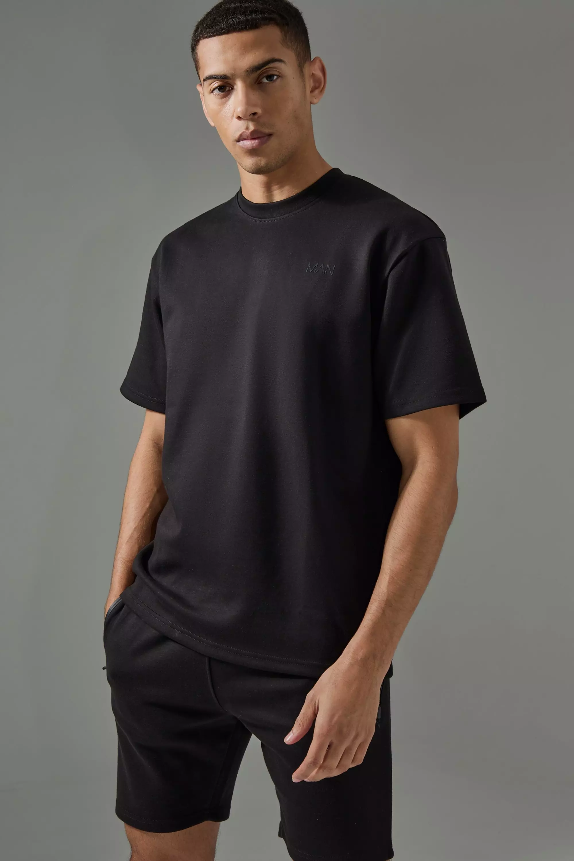 Black Man Active Pro Fleece Oversized T-shirt