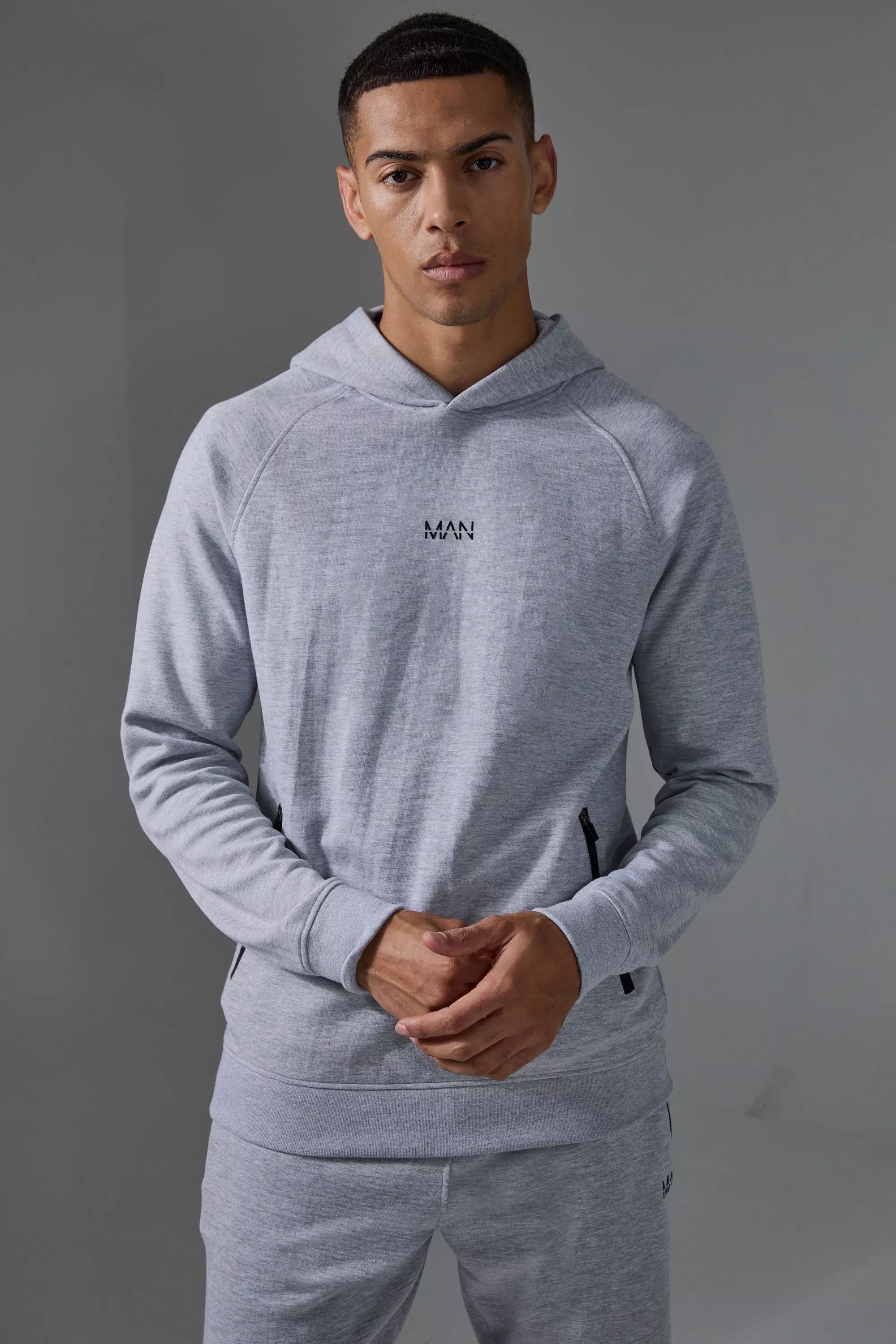 Grey Man Active Pro Fleece Reg Fit Hoodie