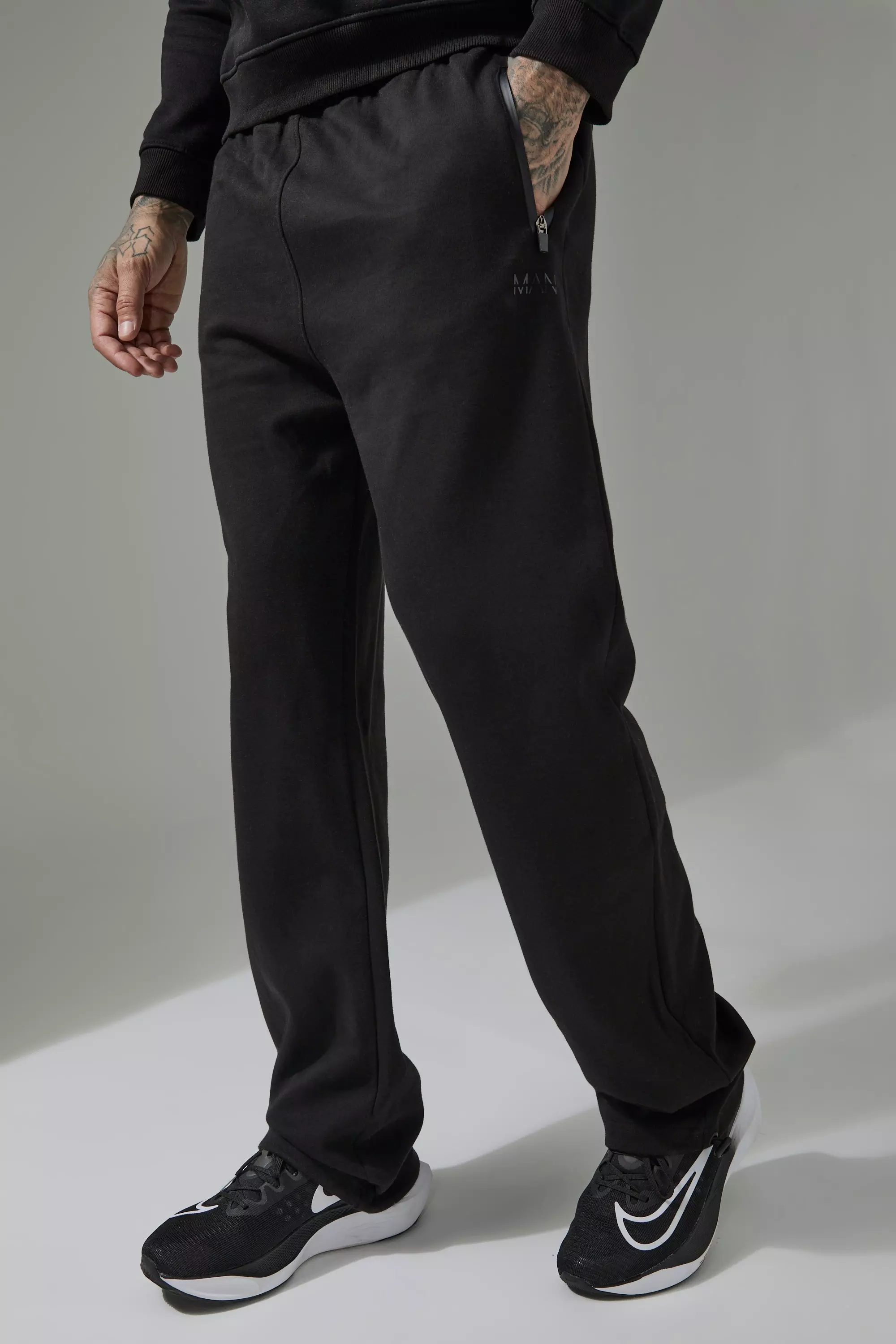 Boohooman black joggers online