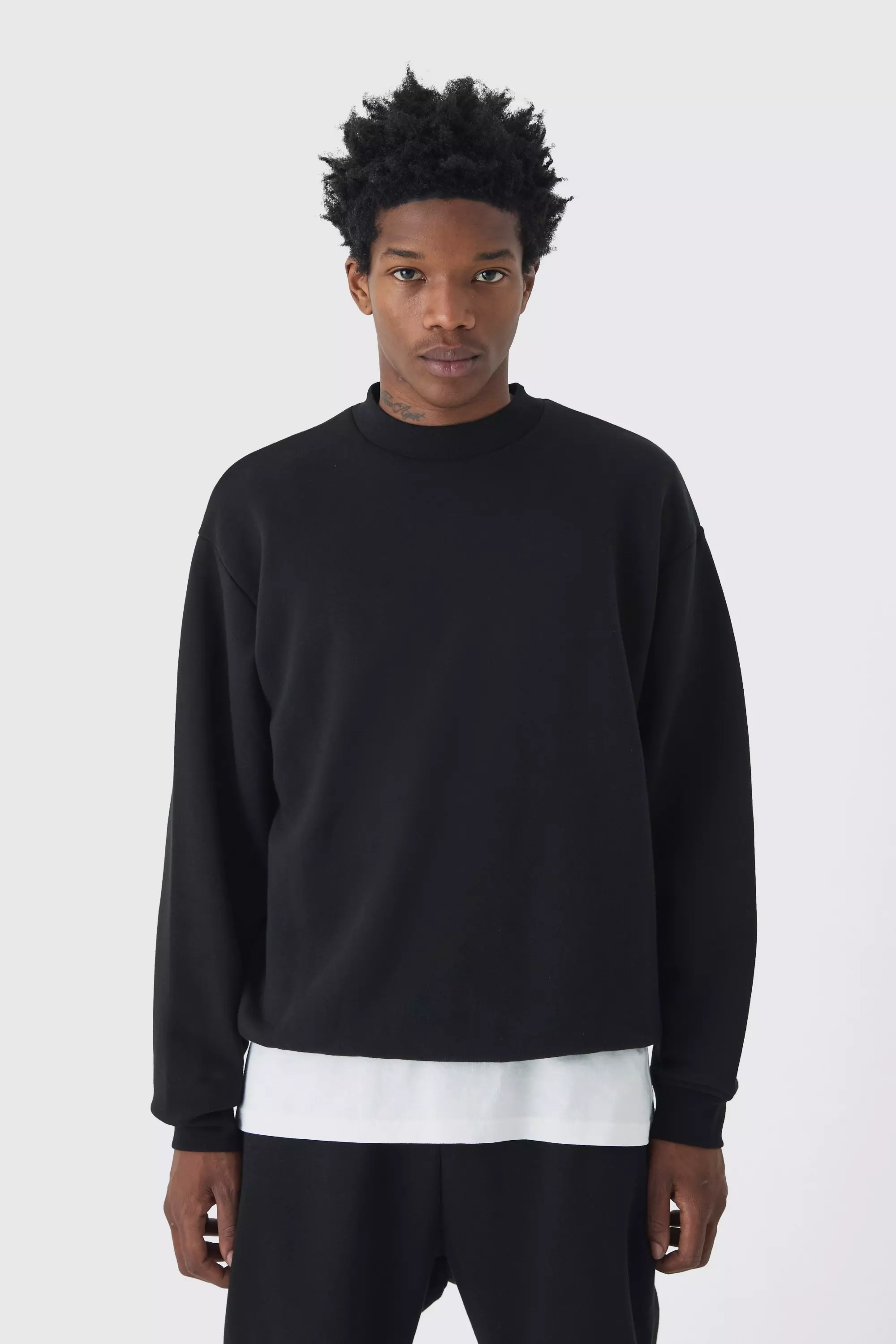 Black 330GSM Oversized Sweatshirt