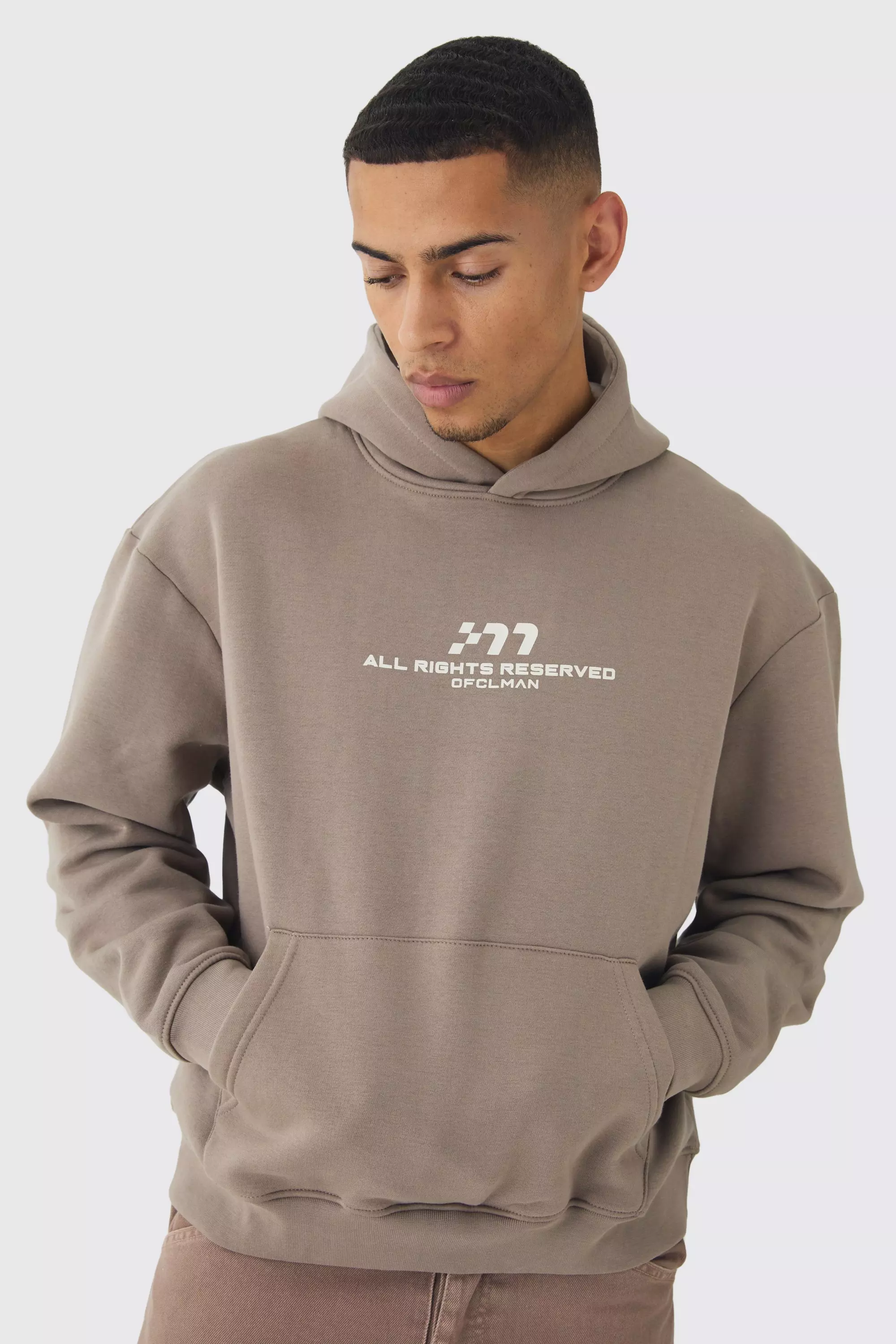 Taupe Oversized Boxy M Student Hoodie alternative image