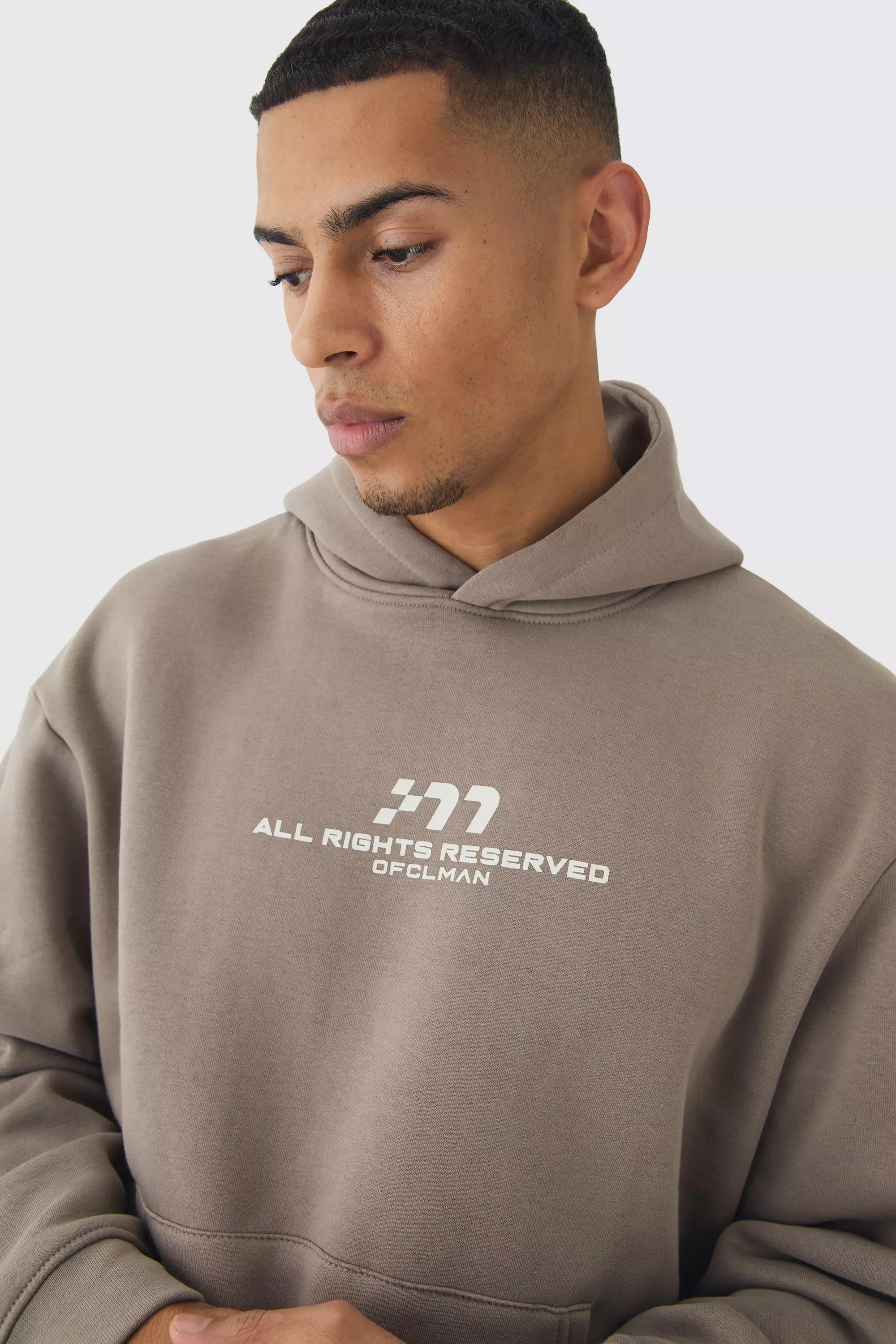 Taupe Oversized Boxy M Student Hoodie alternative image