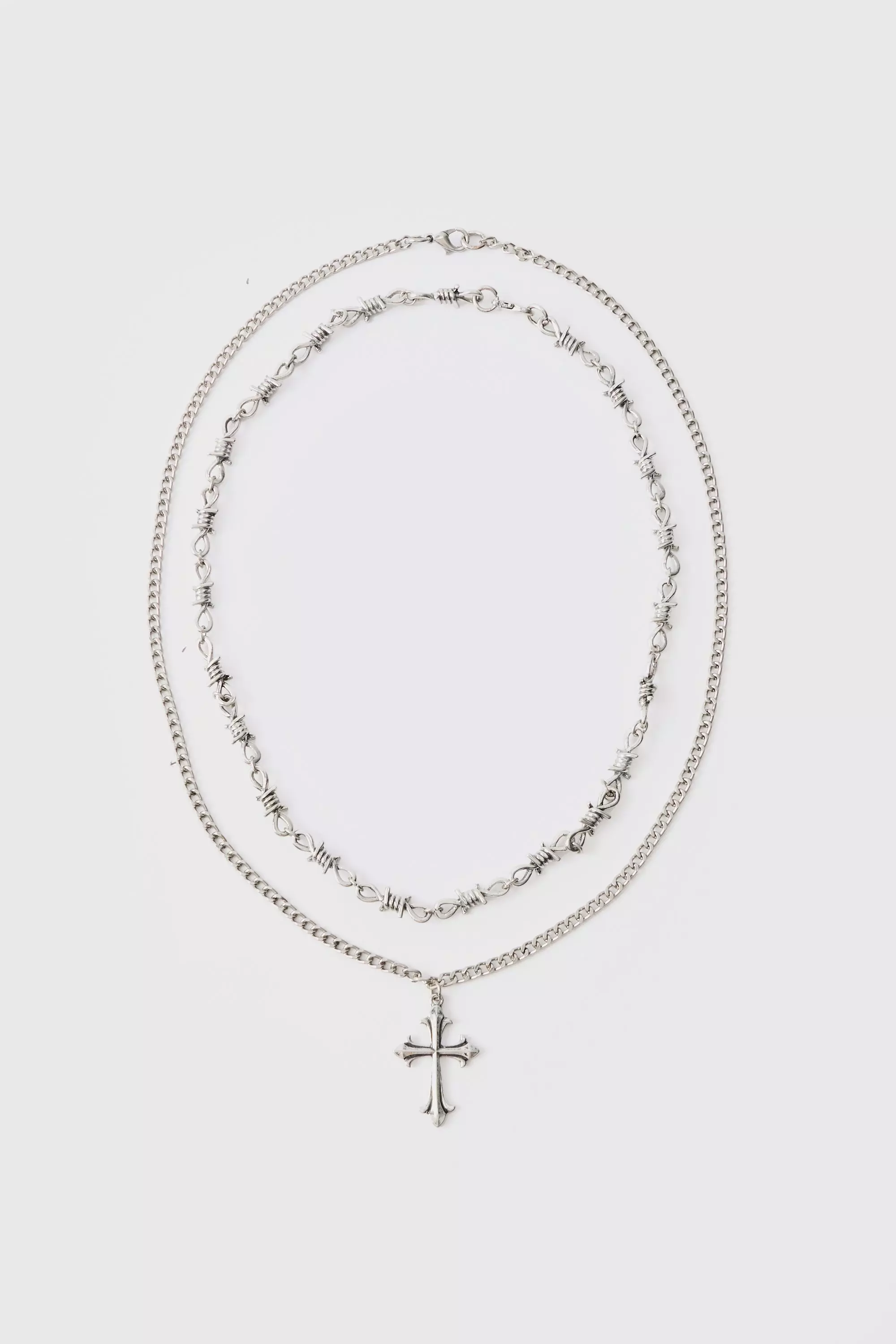 Cross Pendant Necklace Silver