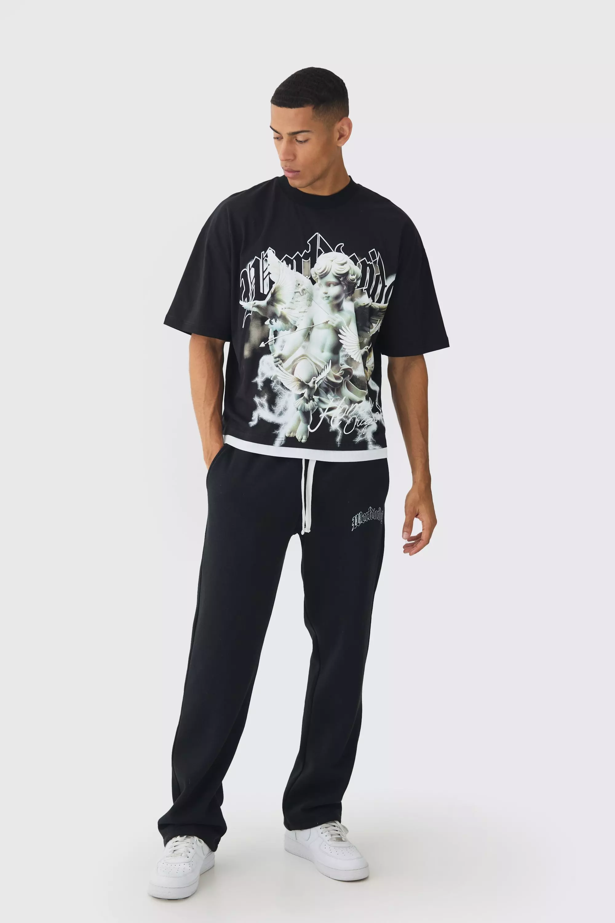 Boohooman jogger set hotsell
