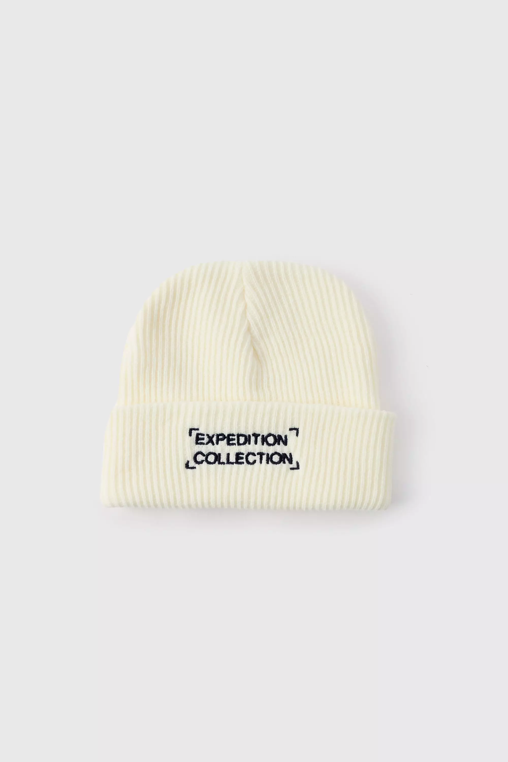 Expedition Collection Embroidered Beanie In White alternative image