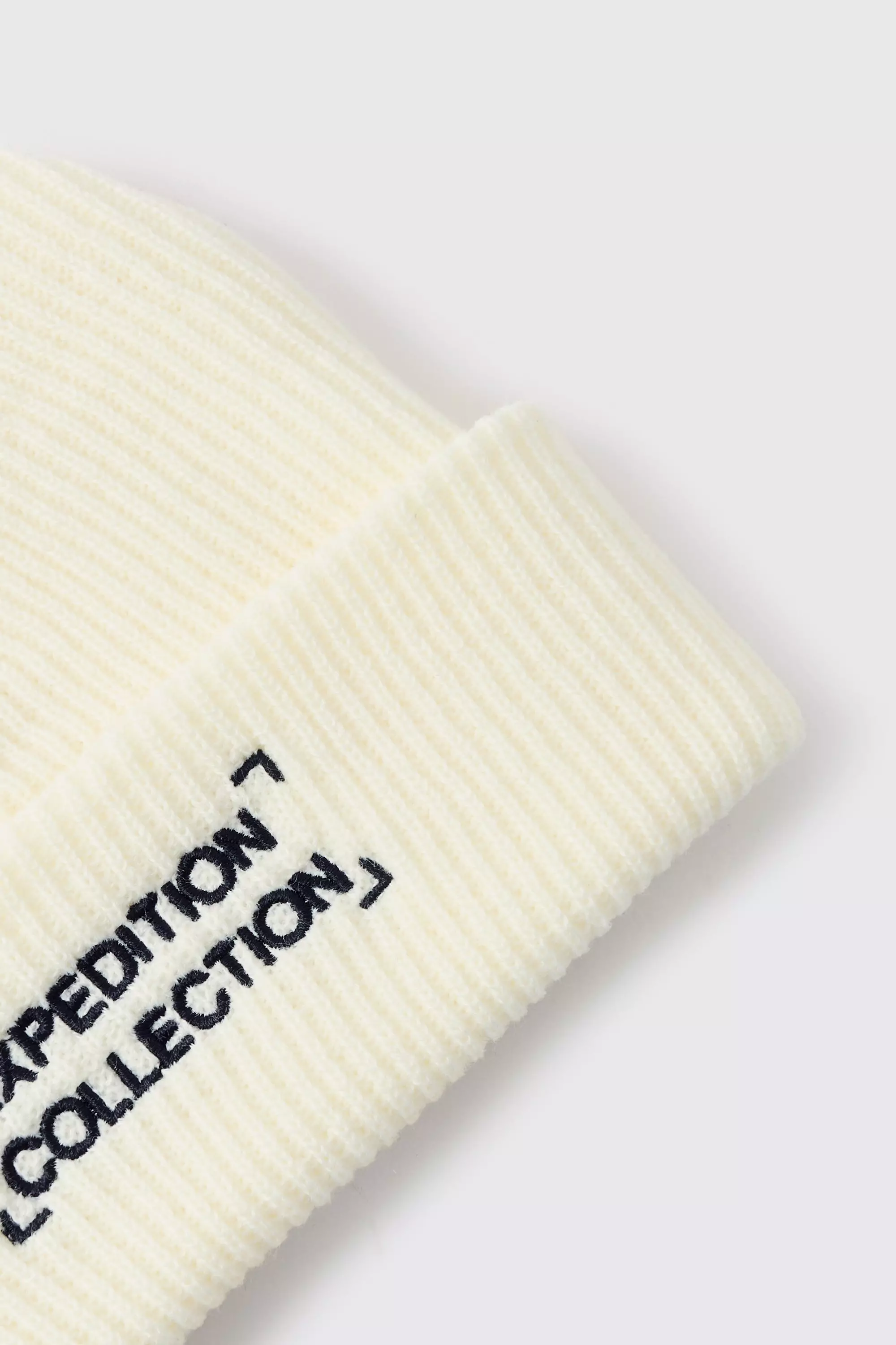Expedition Collection Embroidered Beanie In White alternative image