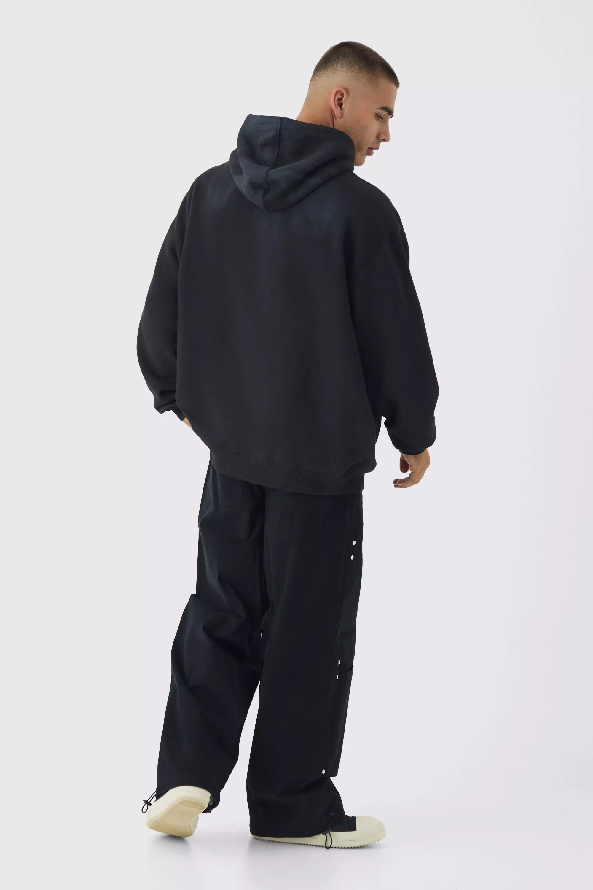 Lockere Twill-Hose mit elastischem Bund, Black alternatives Bild