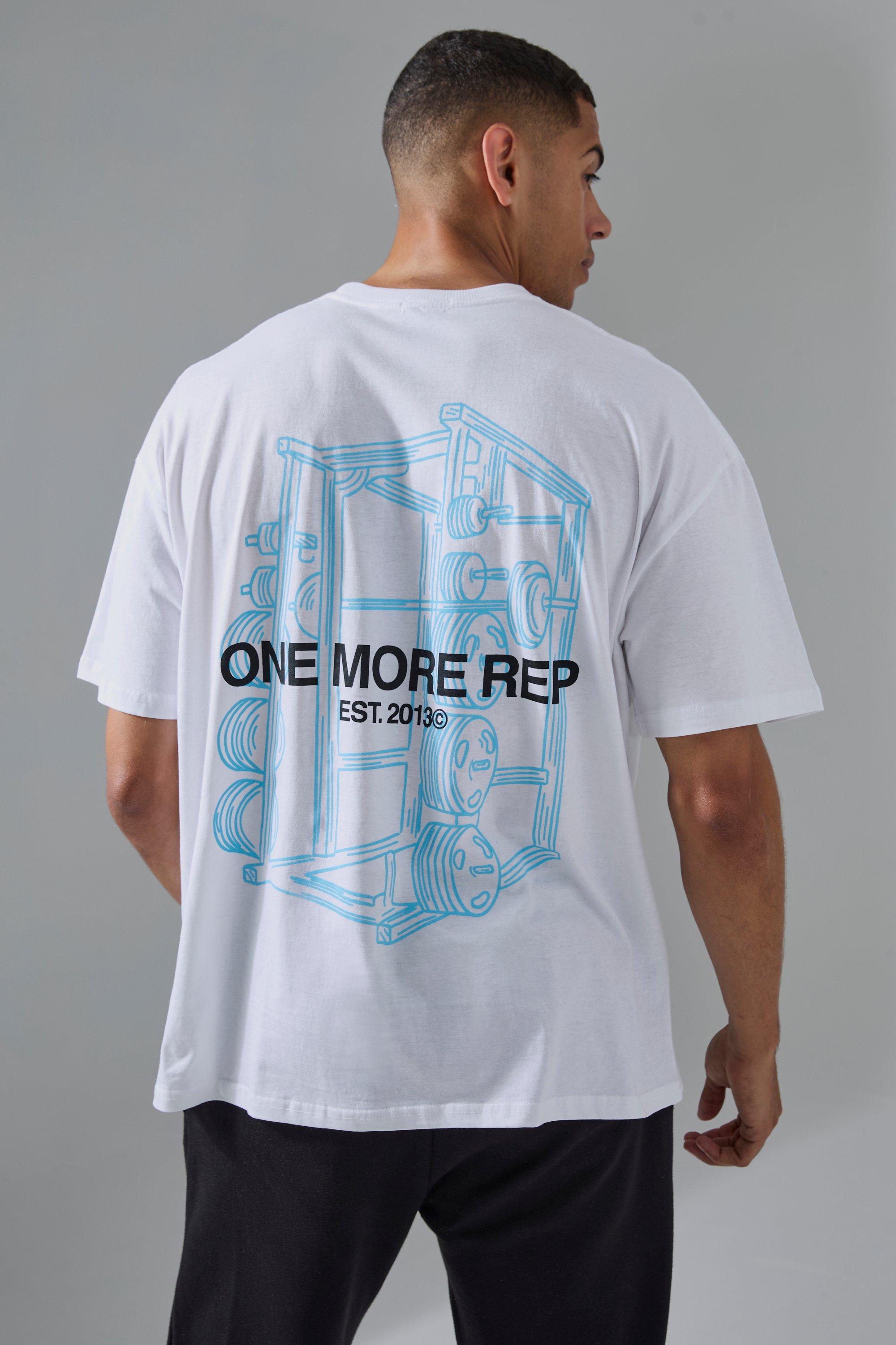 Man Active One More Rep Oversized T-shirt | boohooMAN USA