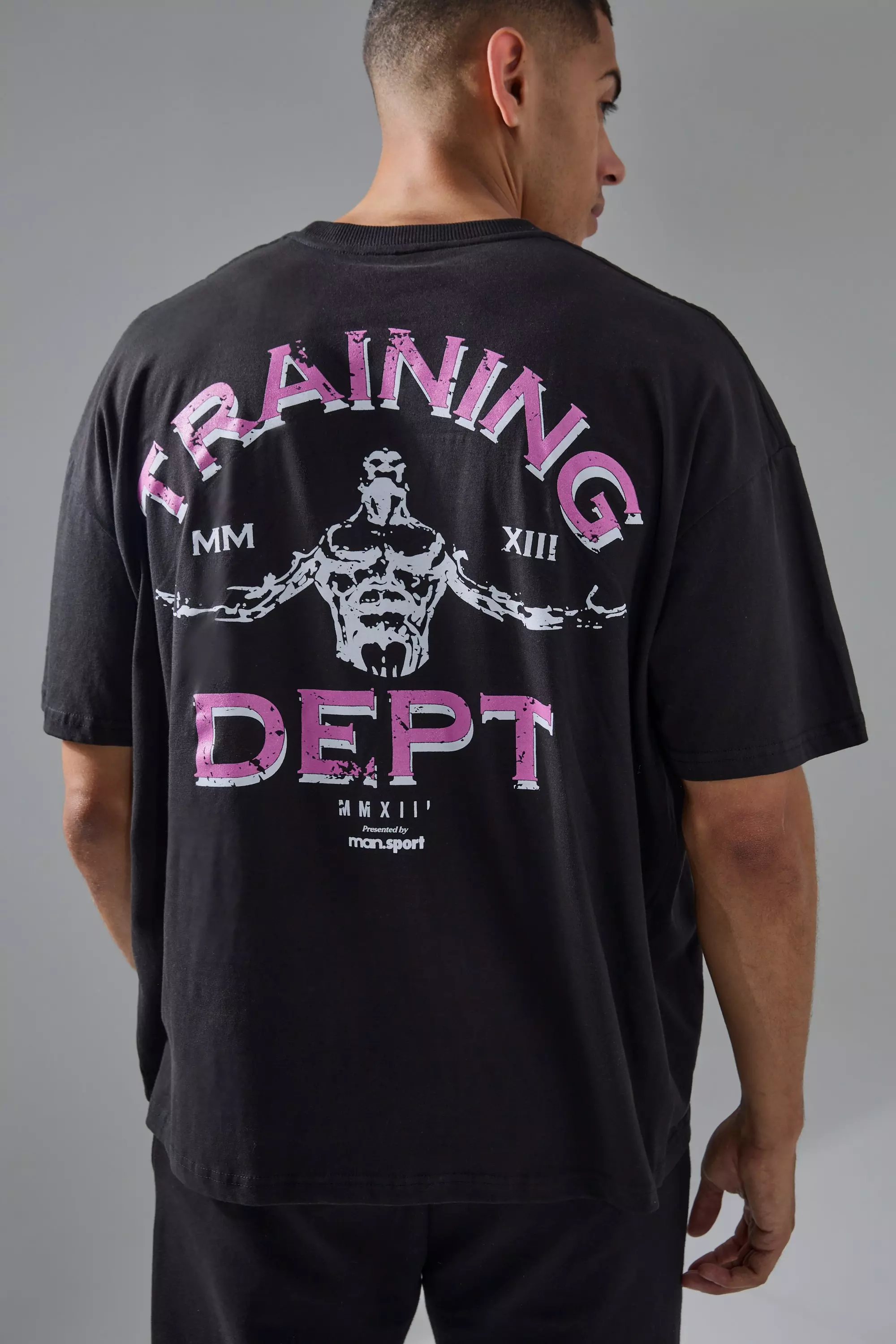 Black Man Active Training Dept Oversized T-shirt