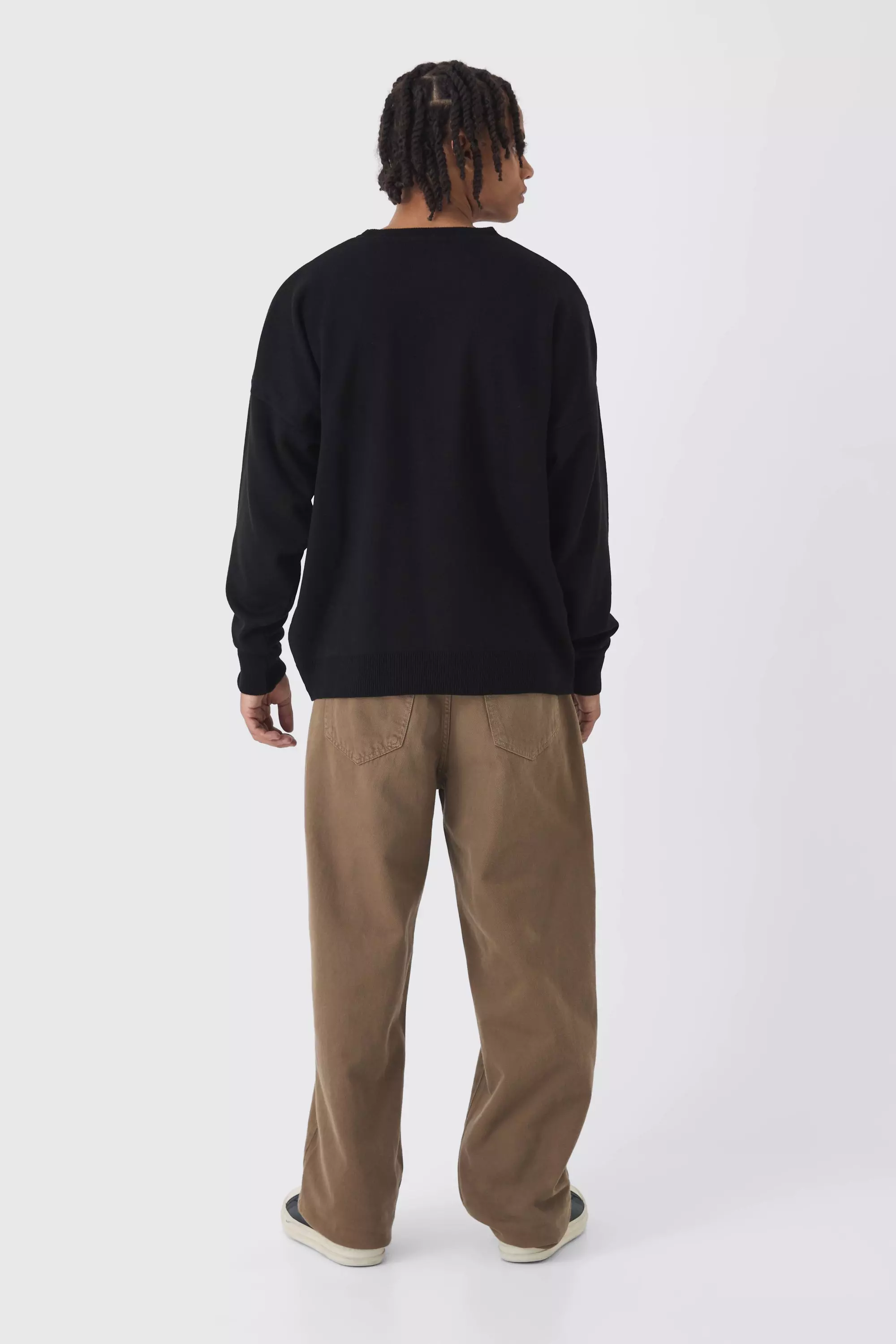 Black Oversized Teddy Graphic Jumper alternative image