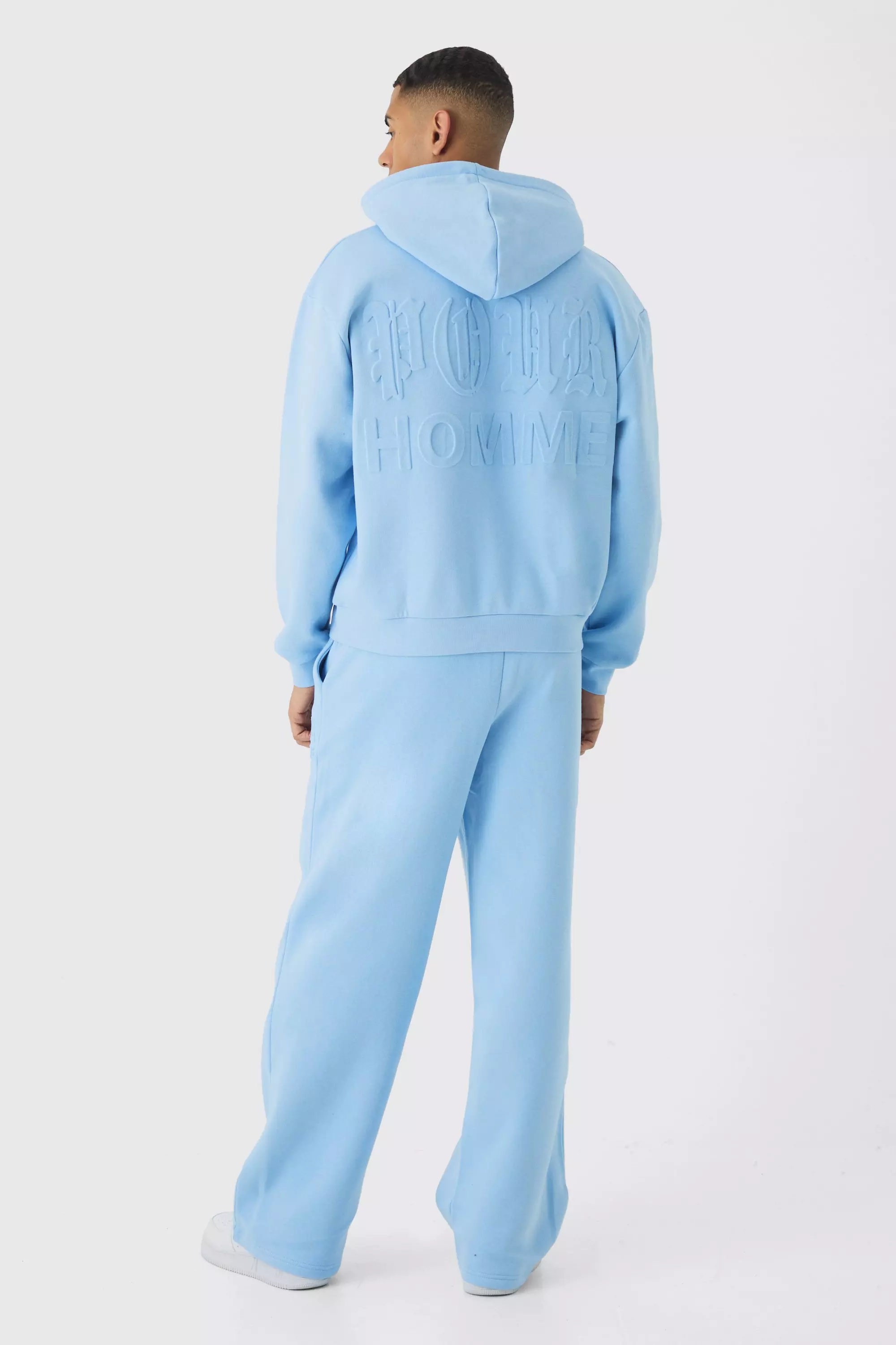 Oversized Boxy Homme Emboss Tracksuit | boohooMAN USA