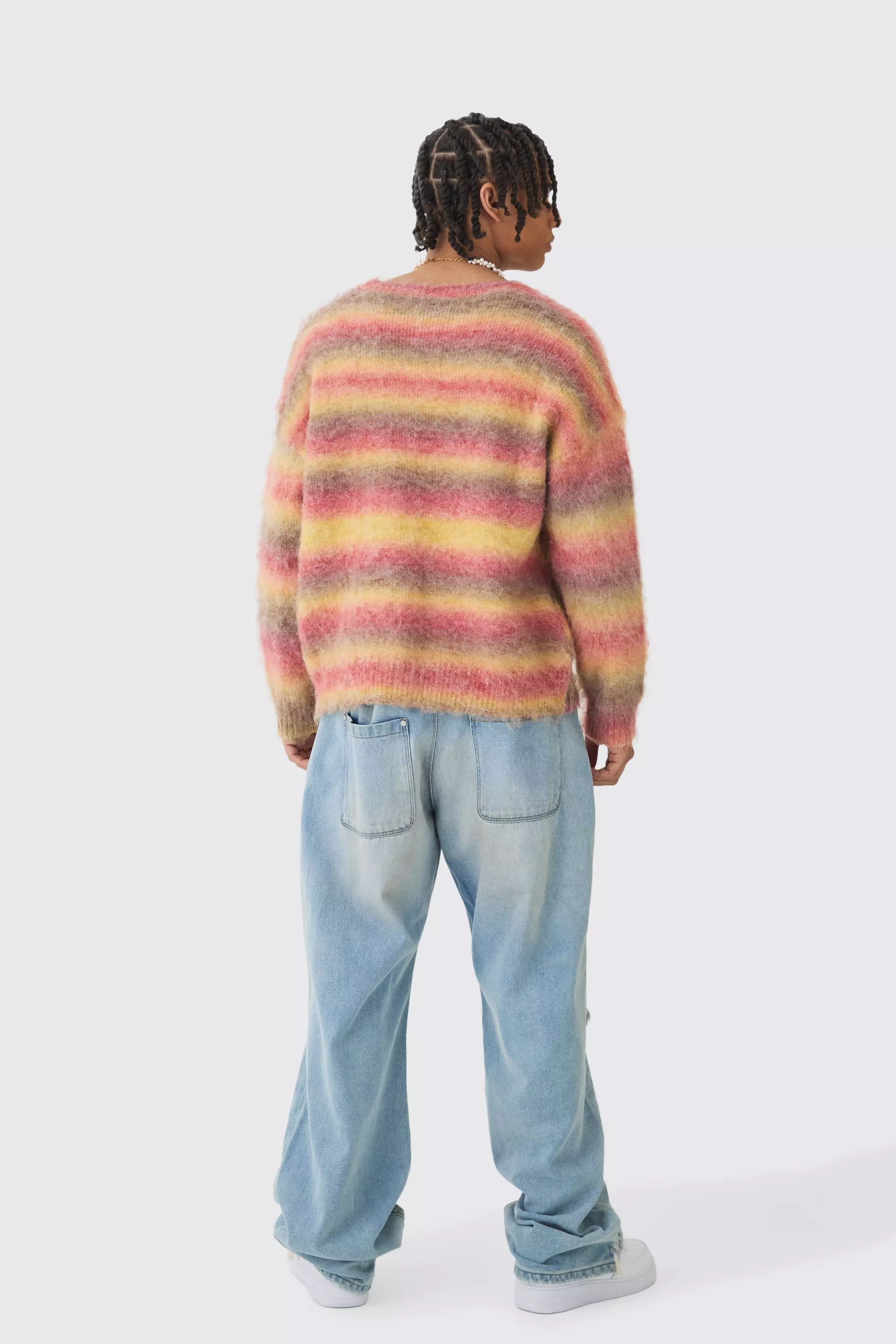 Pull oversize en maille brossée, Red autre image