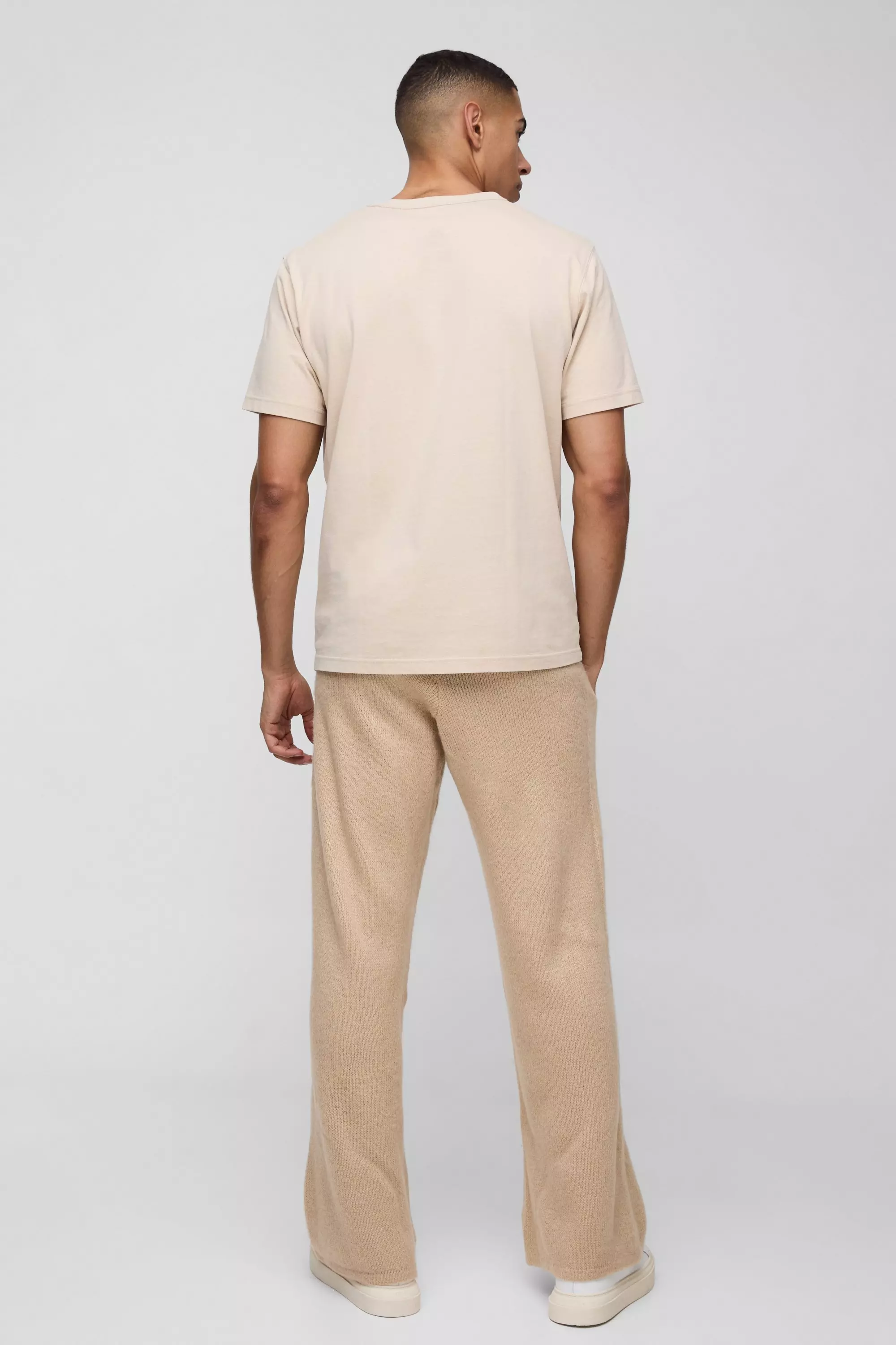 Sand Relaxed Brushed Knitted Jogger alternative image
