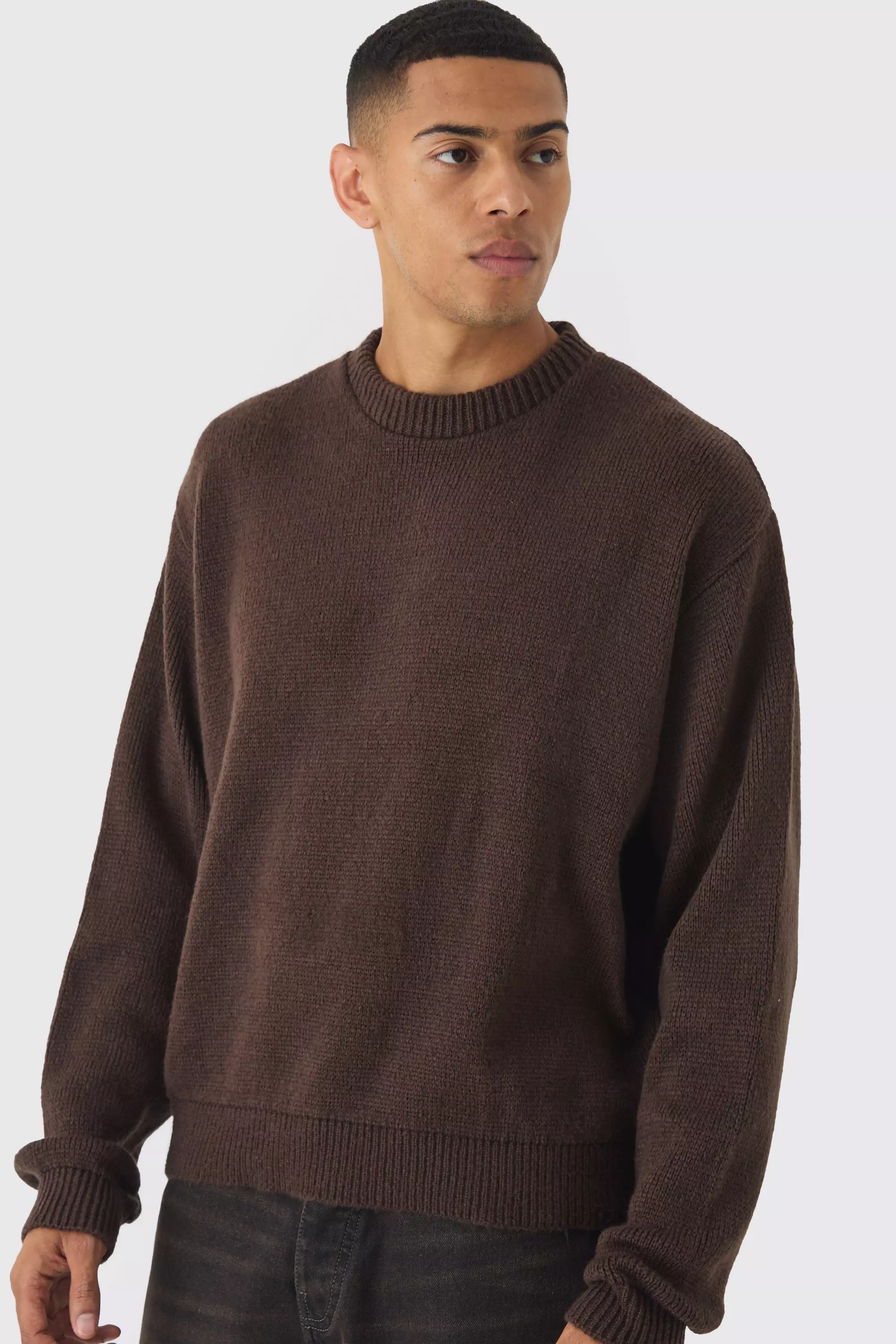 Mens oversized knitted jumper deals