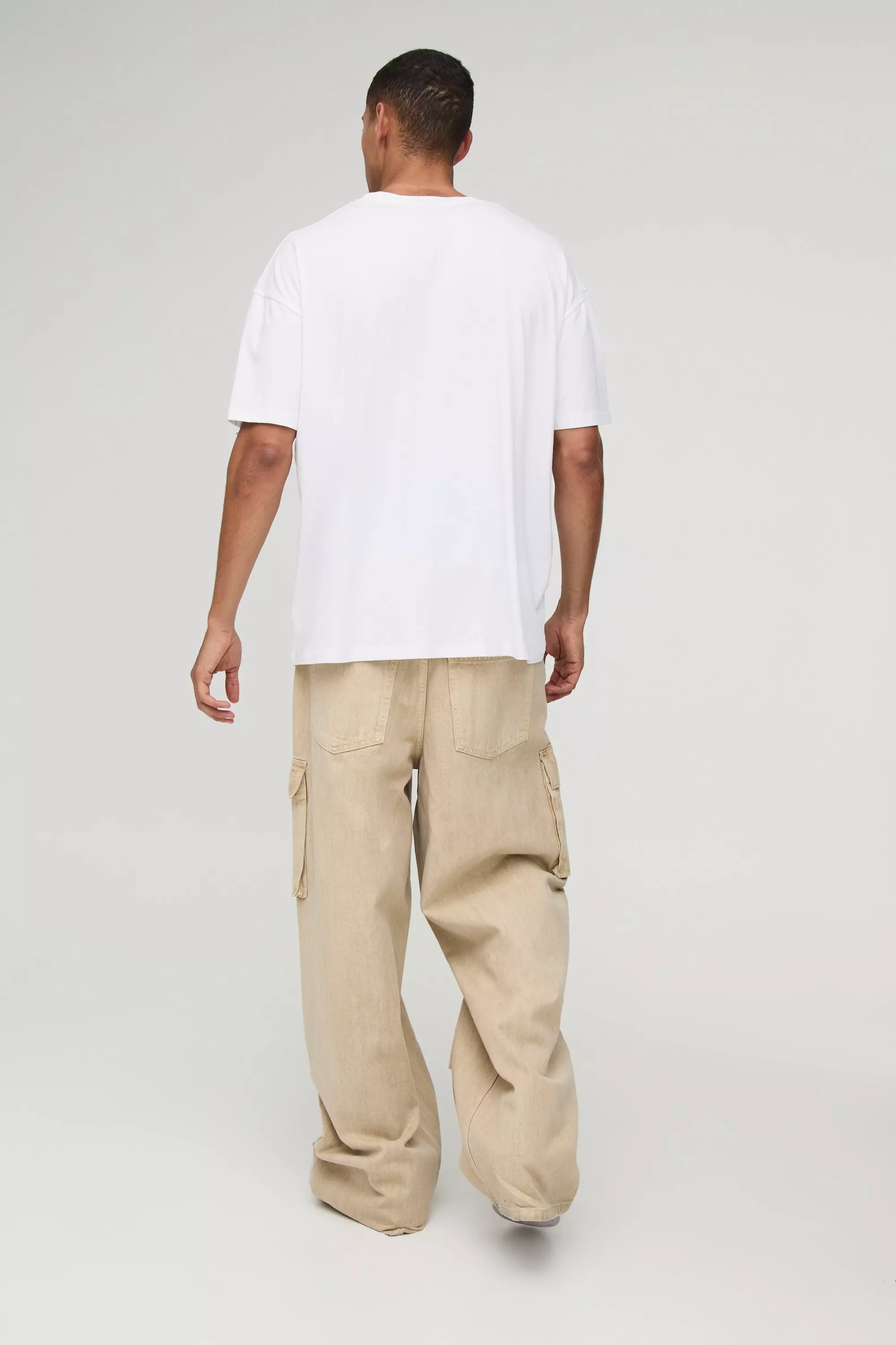 White Premium Oversized Modal Content T-shirt alternative image