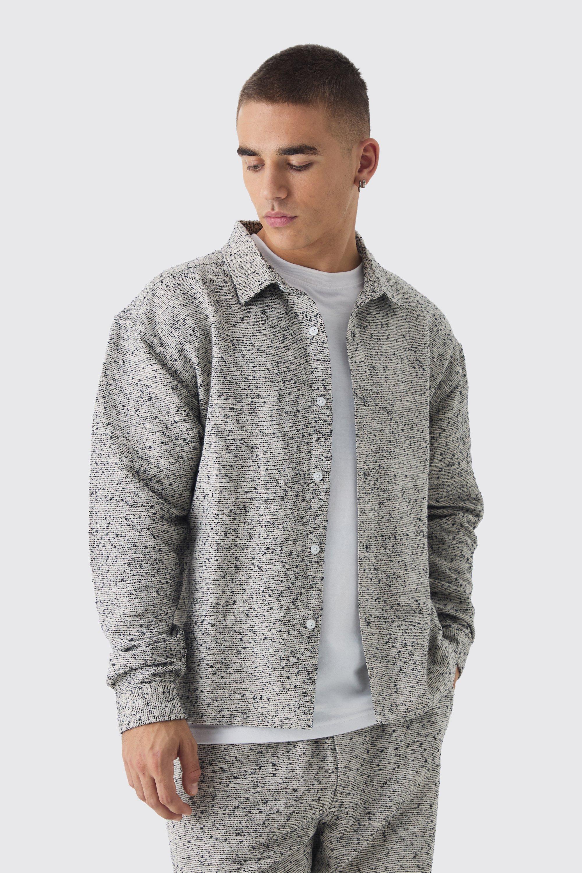 Boucle Textured Overshirt, Multi