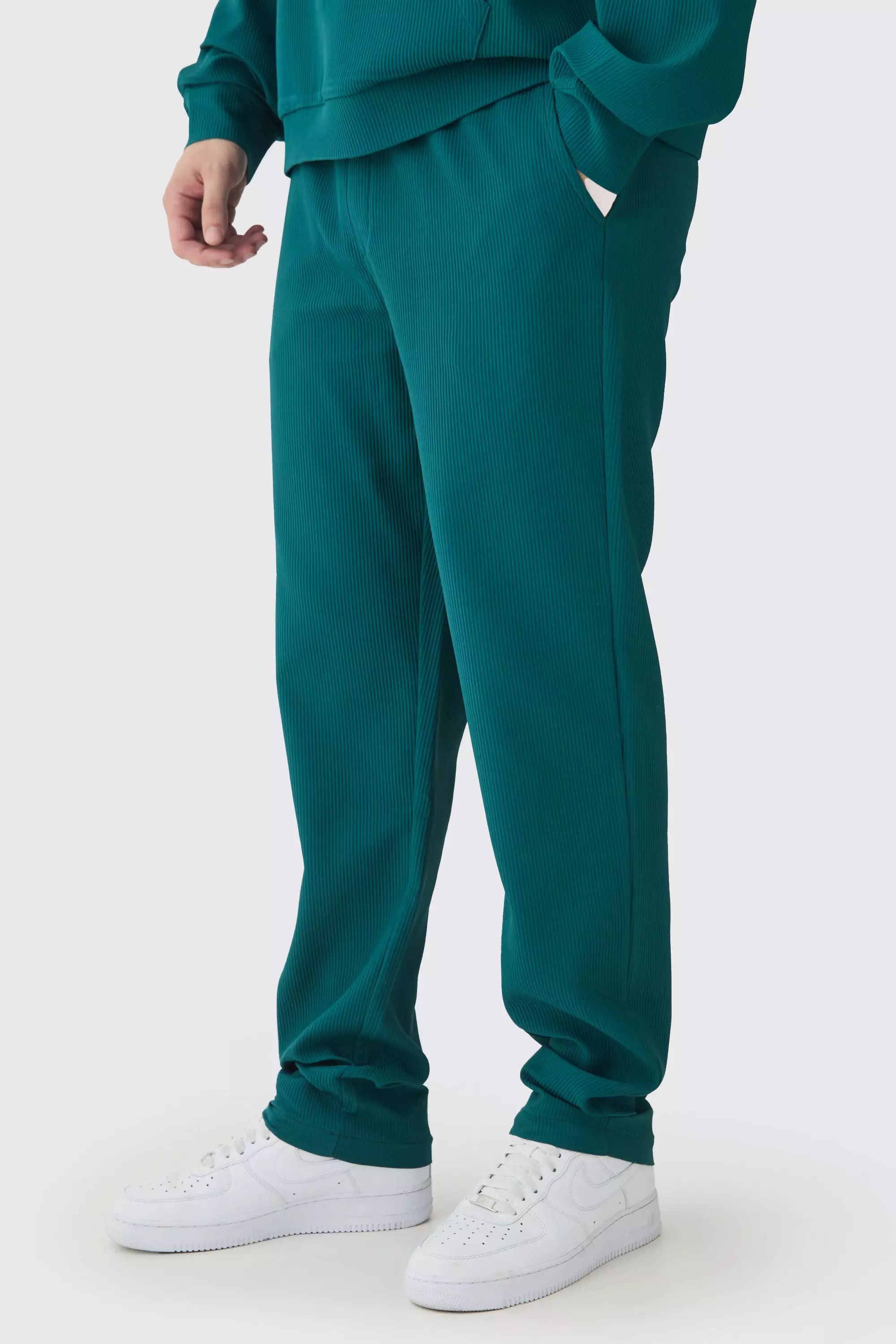 Forest Tall Toelopende Plisse Broek alternatieve afbeelding